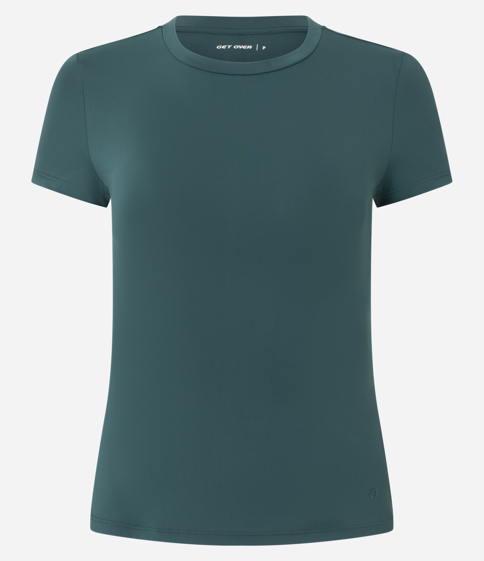 Camiseta Esportiva em Microfibra com Manga Curta Verde 1