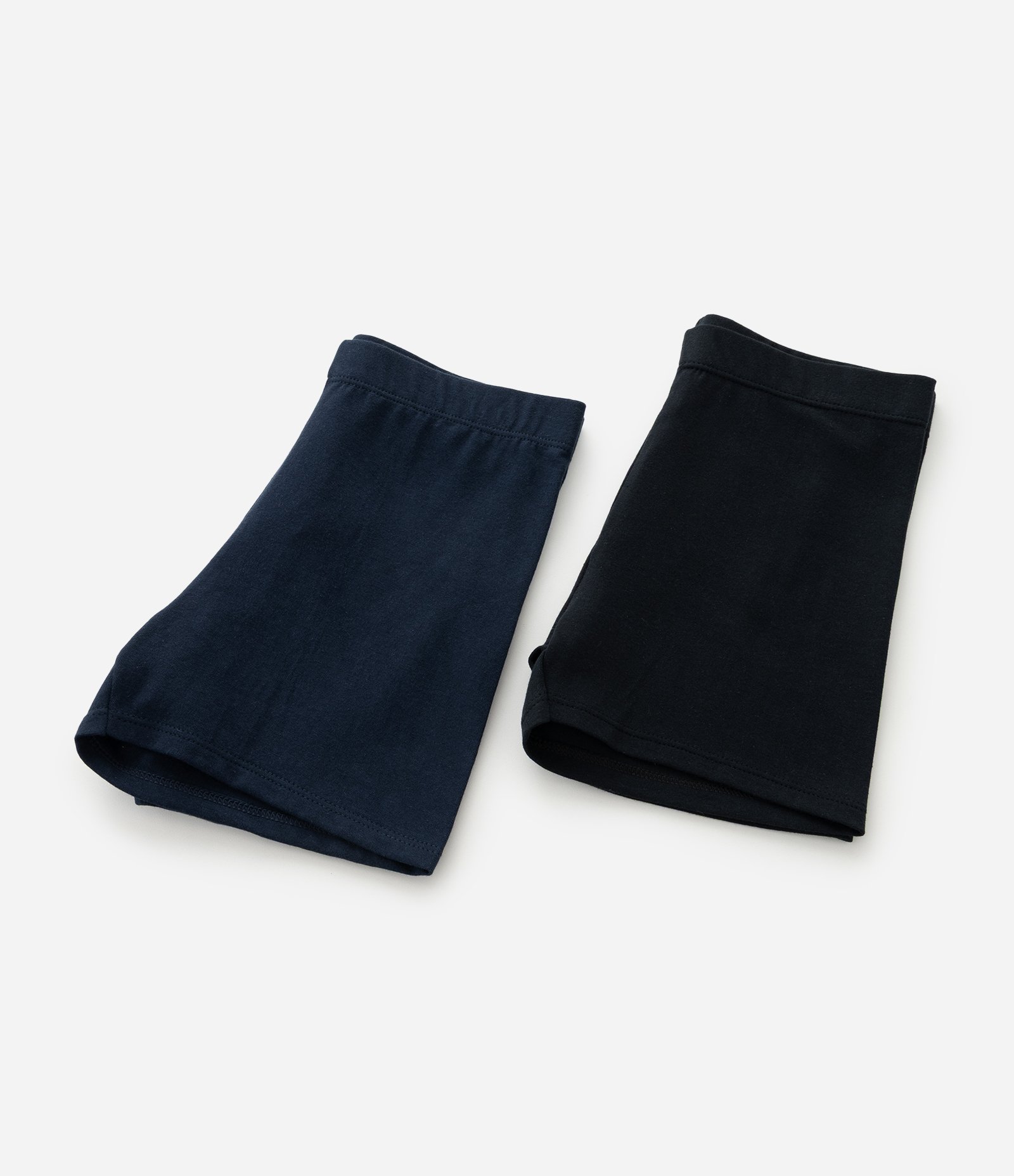 Kit 02 Shorts Infantis em Meia Malha – Tam 5 a 14 Anos Preto/Azul Marinho 4