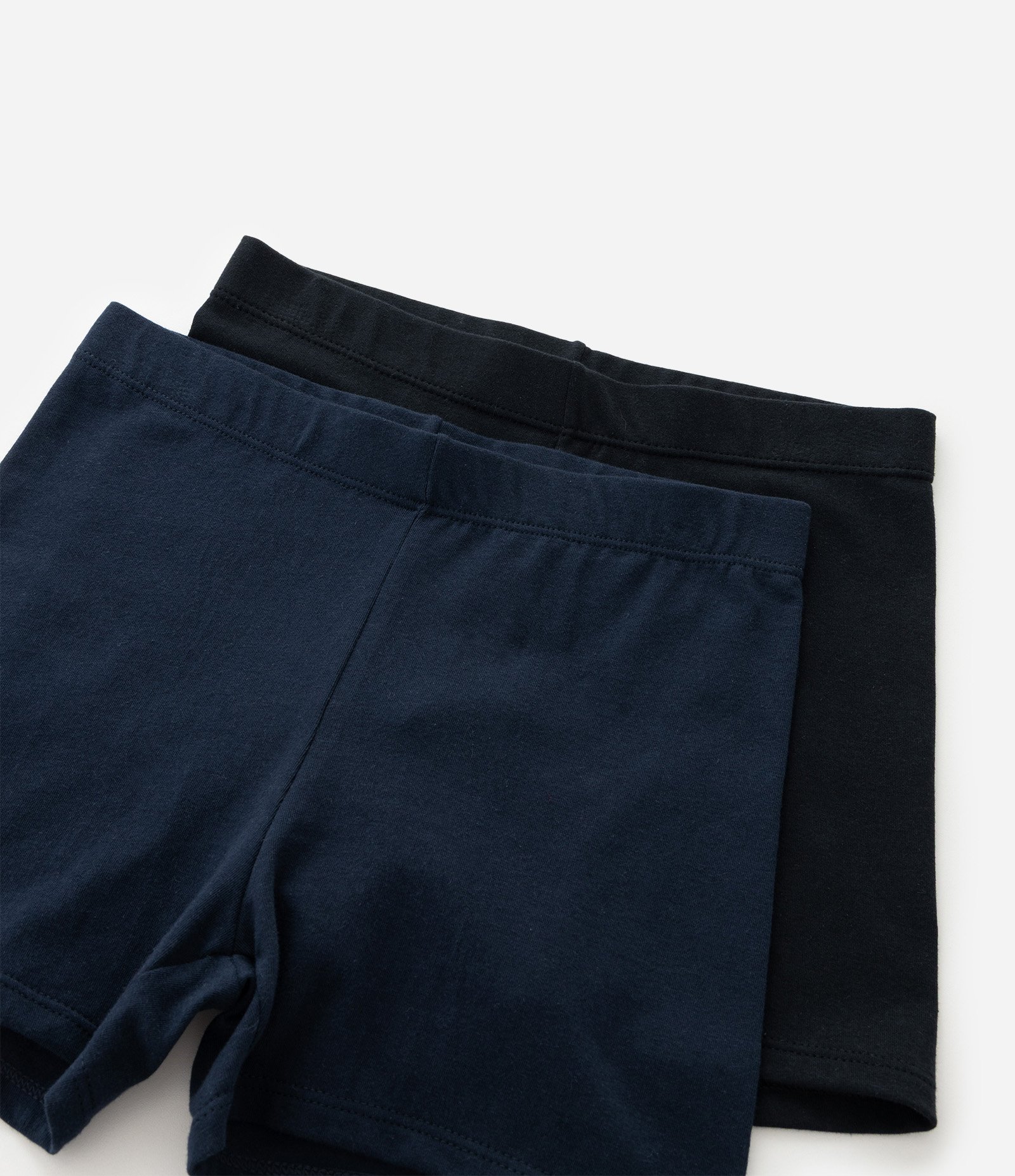 Kit 02 Shorts Infantis em Meia Malha – Tam 5 a 14 Anos Preto/Azul Marinho 5