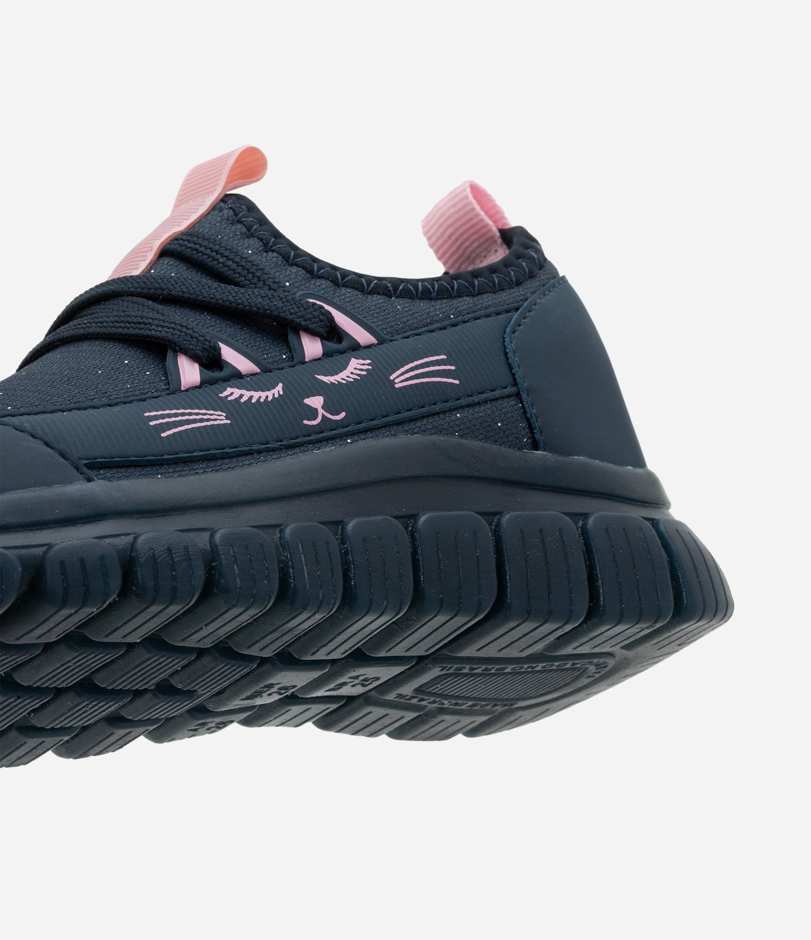 Tênis Calce Fácil Infantil com Sola LED e Estampa Gatinho - Tam 20 ao 27 Azul Marinho 3