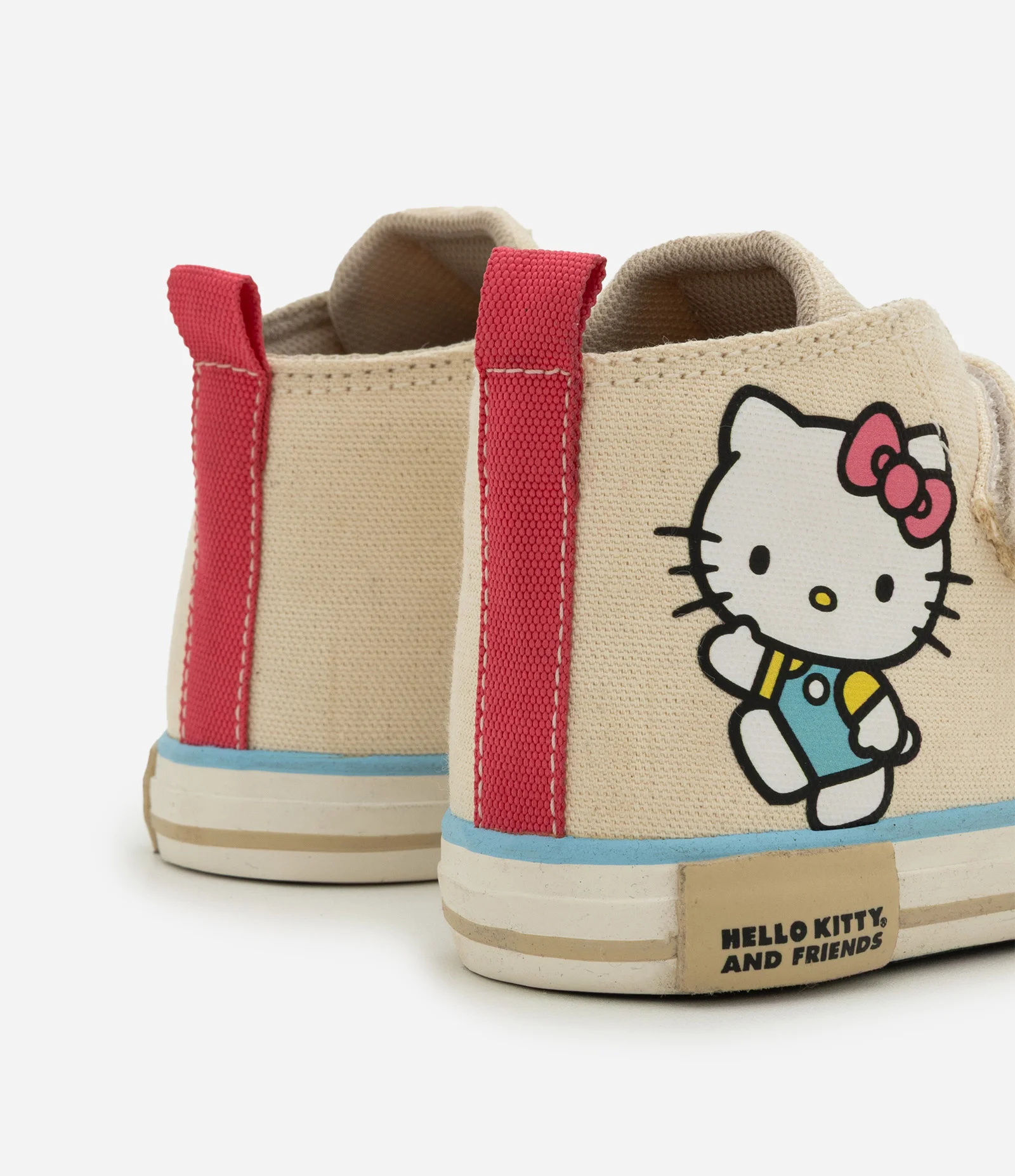 Tênis Infantil Abotinado Com Estampa Hello Kitty E My Melody - Tam 20 A 27 Off White 2