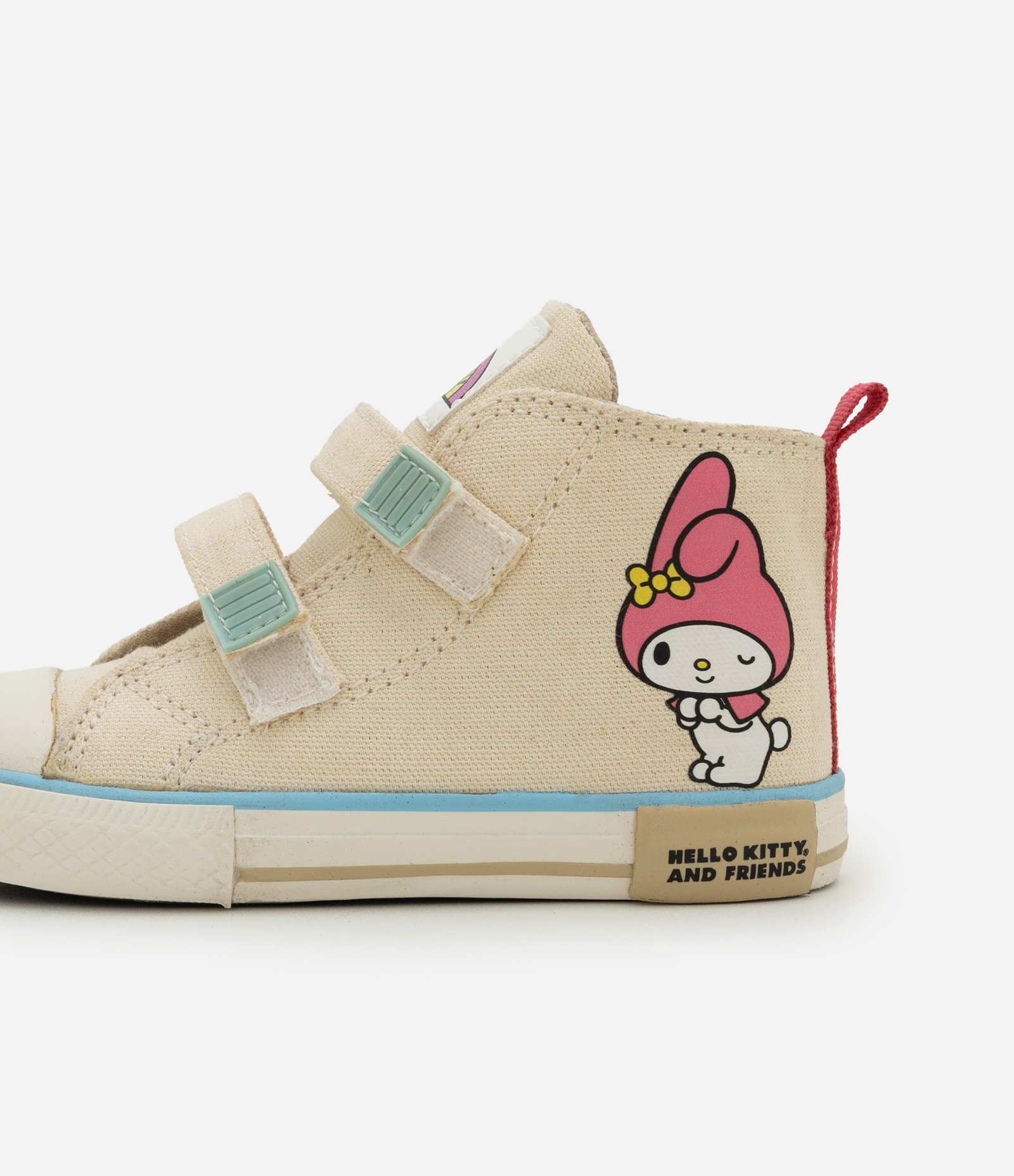 Tênis Infantil Abotinado Com Estampa Hello Kitty E My Melody - Tam 20 A 27 Off White 5