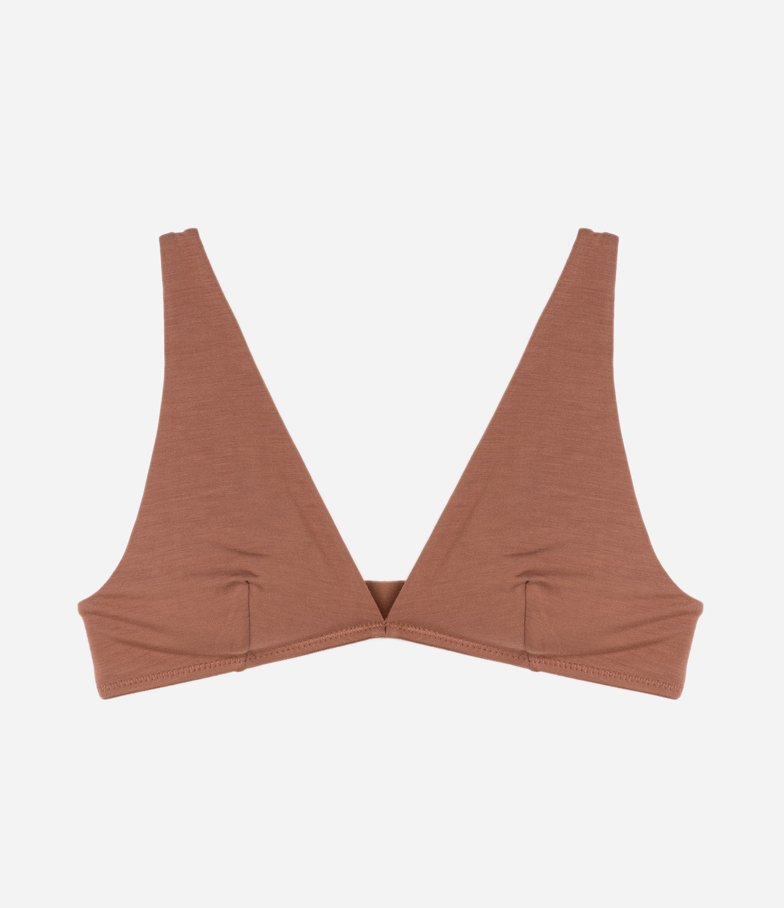 Sutiã Top em Modal com Decote V Marrom 5