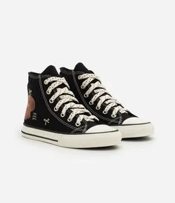 Tênis Infantil Abotinado com Estampa Capivara – Tam 28 a 34