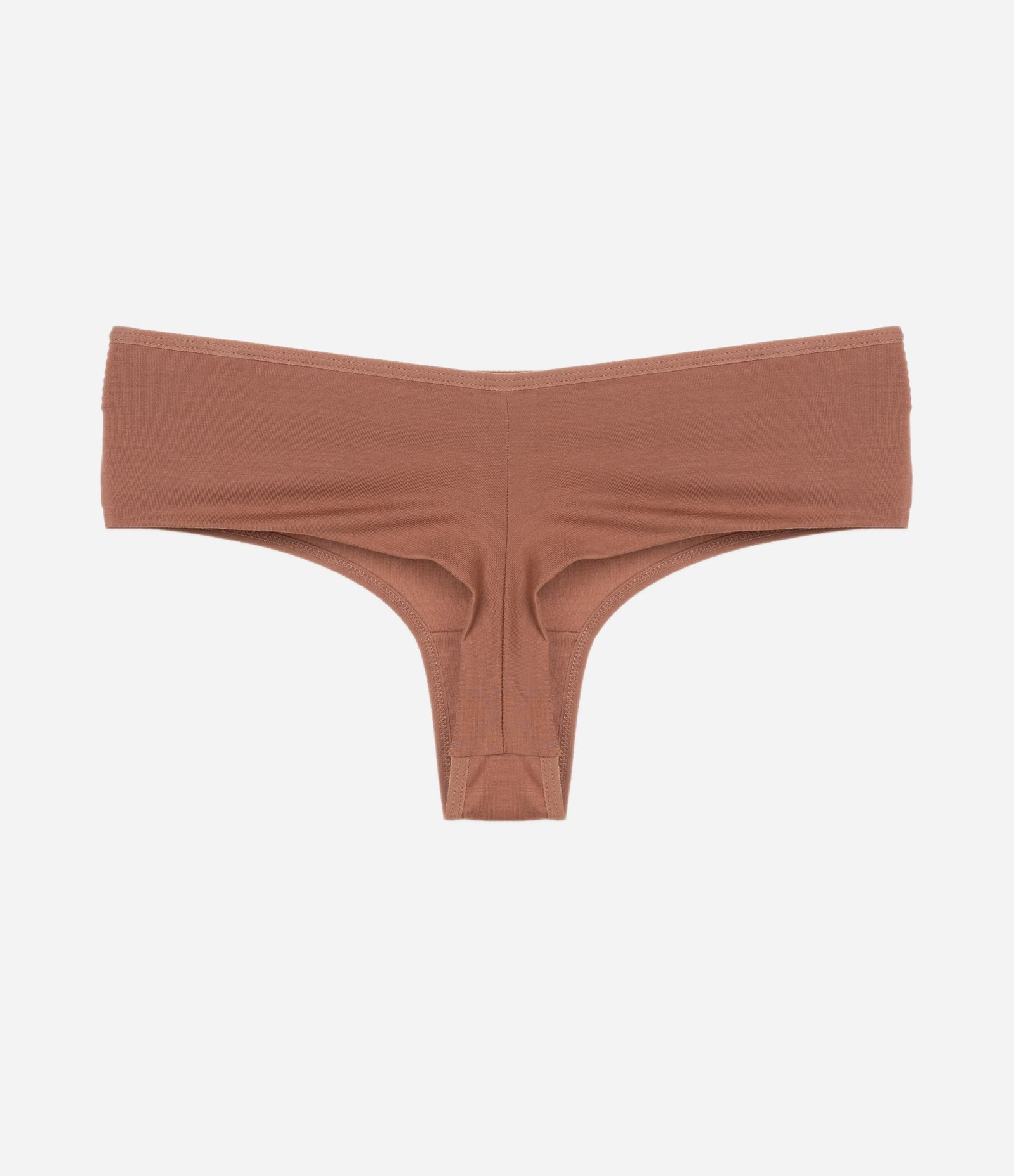 Calcinha Biquíni Fio Duplo em Modal Marrom 5