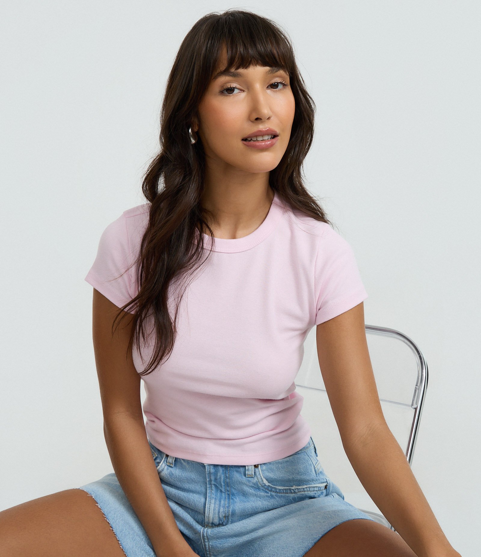 Blusa Alongada Ajustada em Ribana Rosa 3
