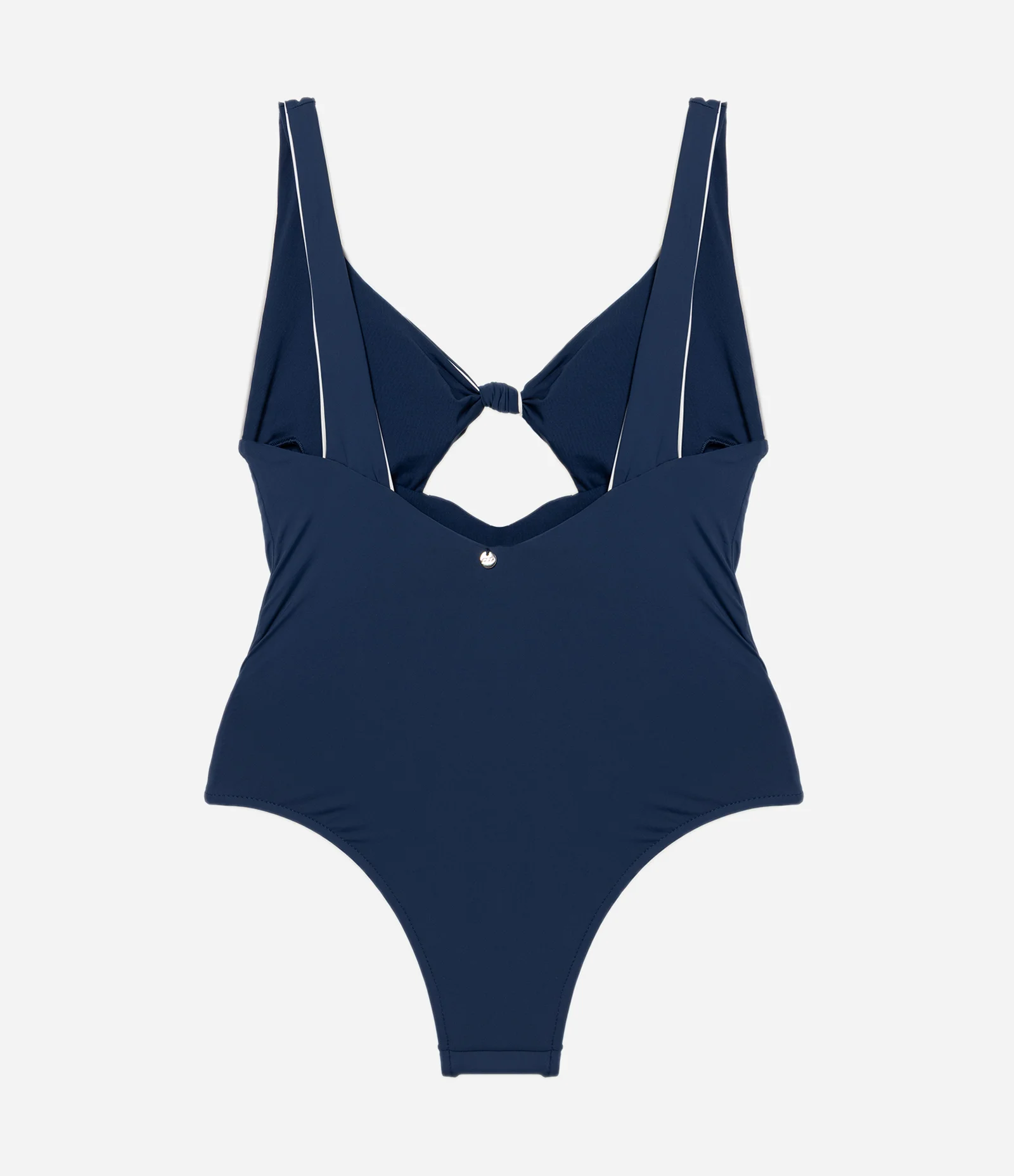 Maiô em Microfibra com Bojo e Decote Frontal Azul 6