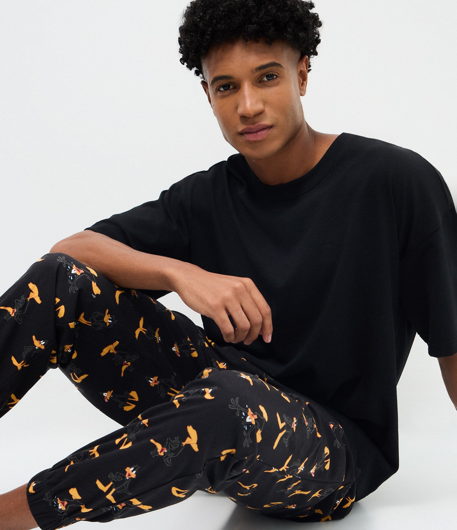 Calça de Pijama em Plush do Patolino Preto 2