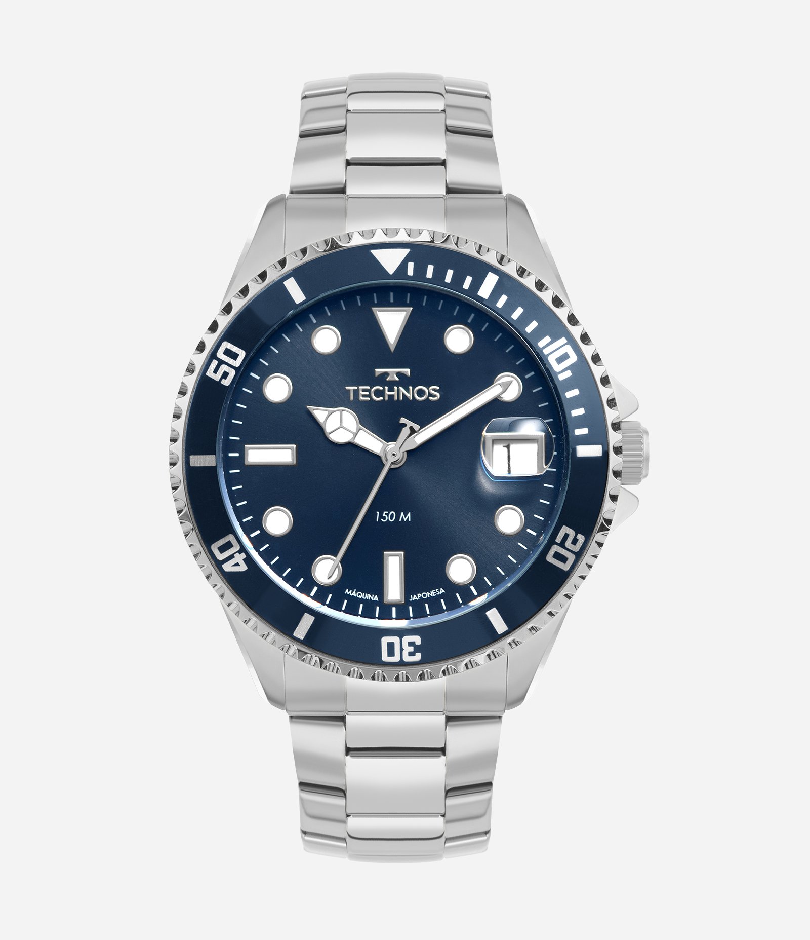 Relógio Analógico Aço Technos Prata 1