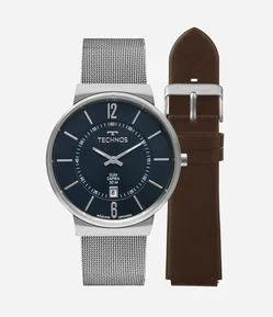 Relógio Analógico Aço Technos