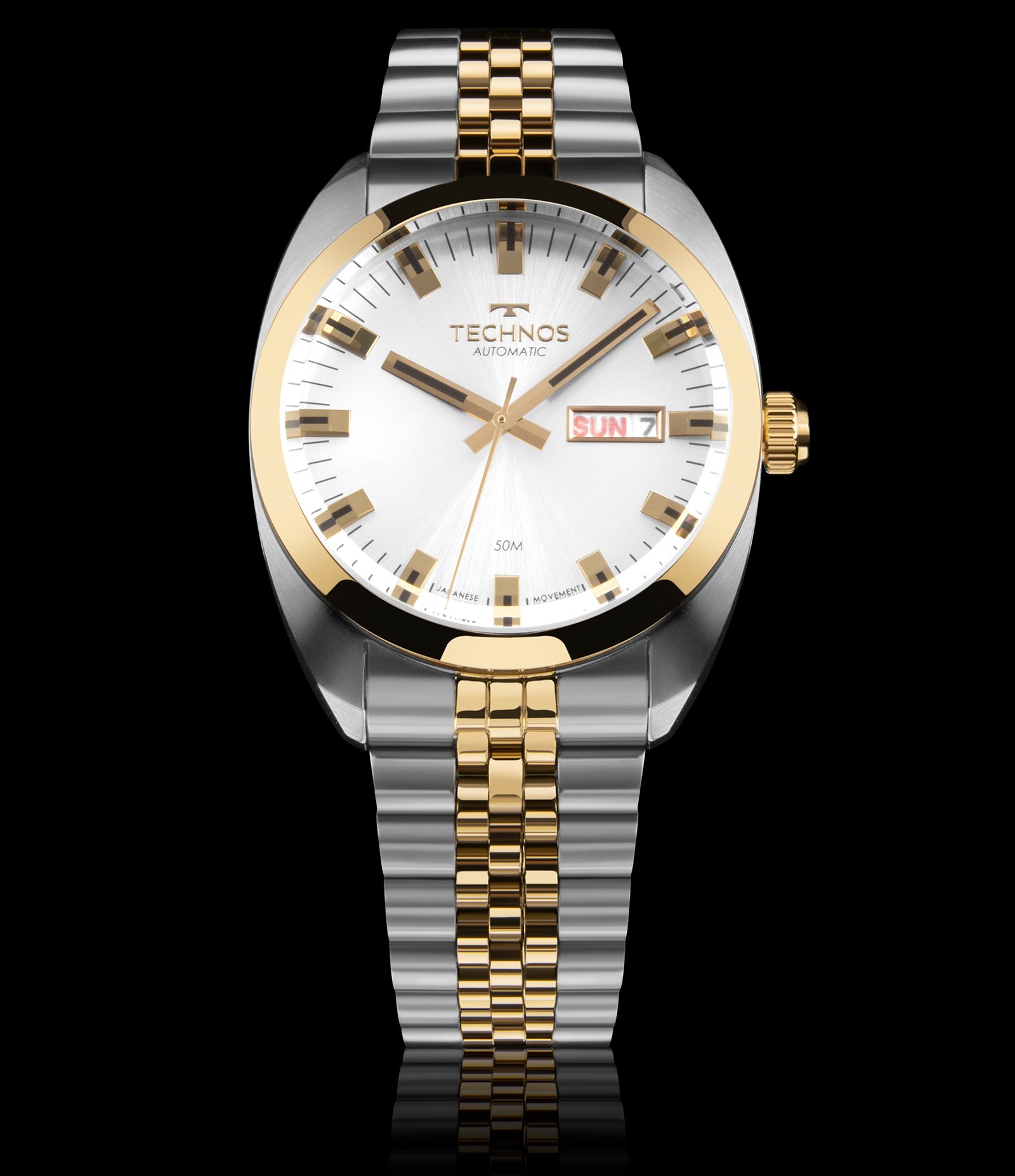 Relógio Analógico Aço Technos Bicolor 4