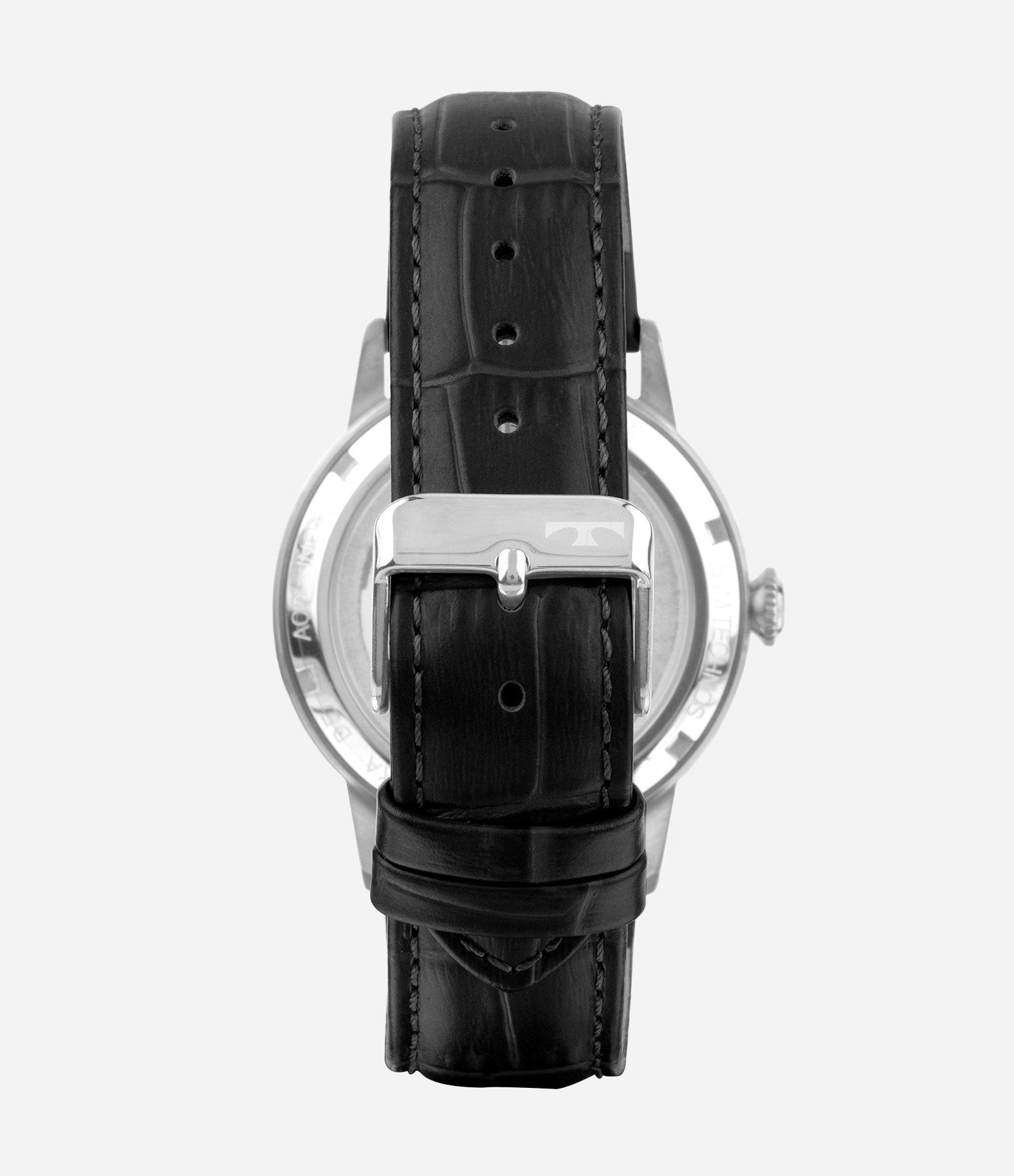 Relógio Analógico Aço Bicolor Technos Preto 3