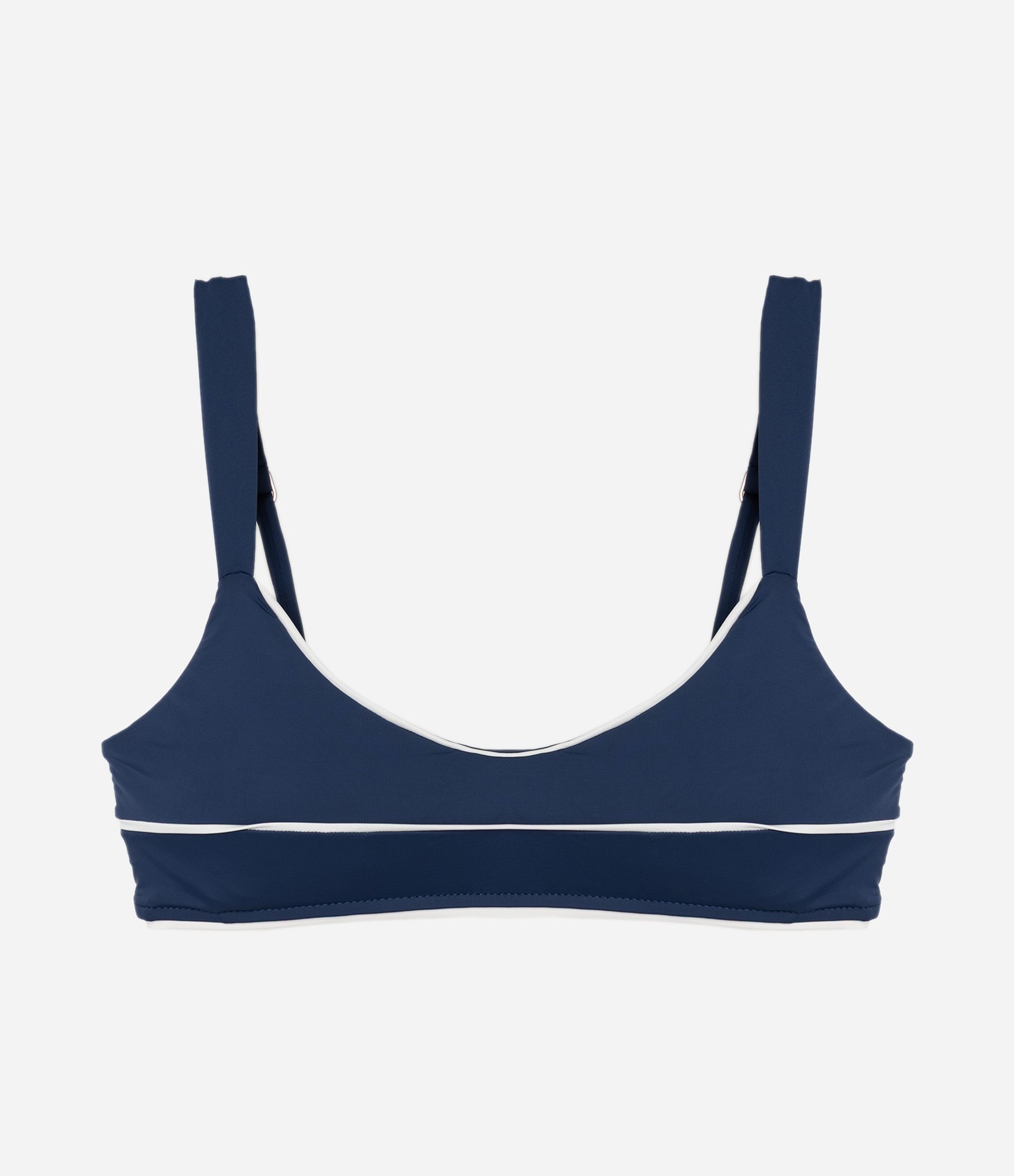 Biquini Top Camisetinha com Bojo e Alça Regulável Azul 4