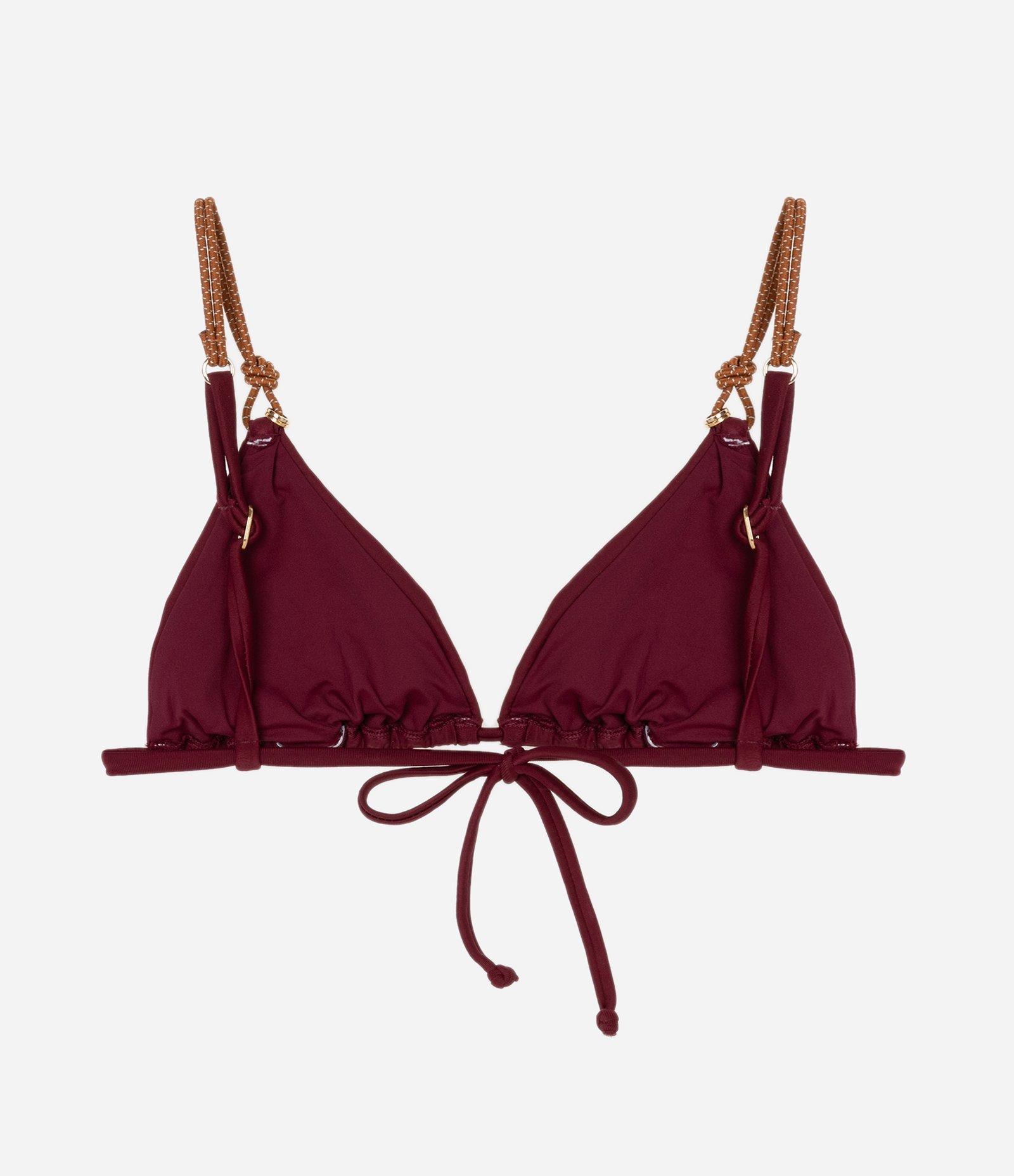 Biquini Top Cortininha com Alça Dupla em Corda Vermelho 2