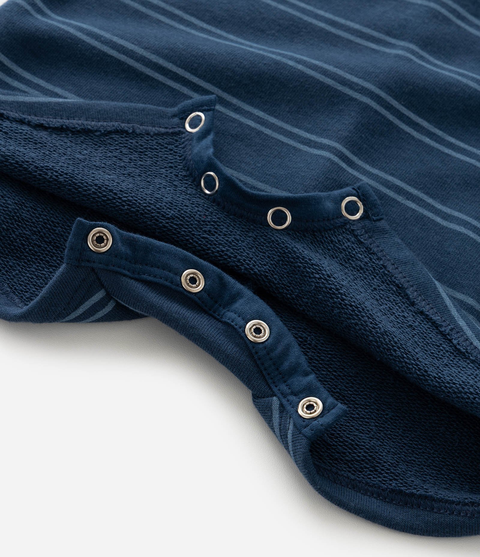 Jardineira Infantil Listrada com Lettering – Tam 0 a 18 Meses Azul Marinho 5