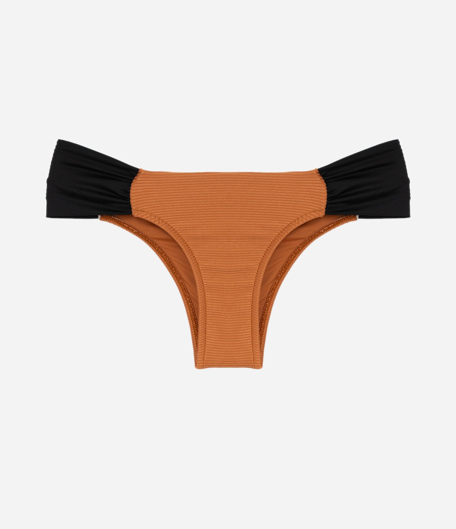 Biquíni Calcinha em Microfibra com Lateral Drapeada Terracota 1