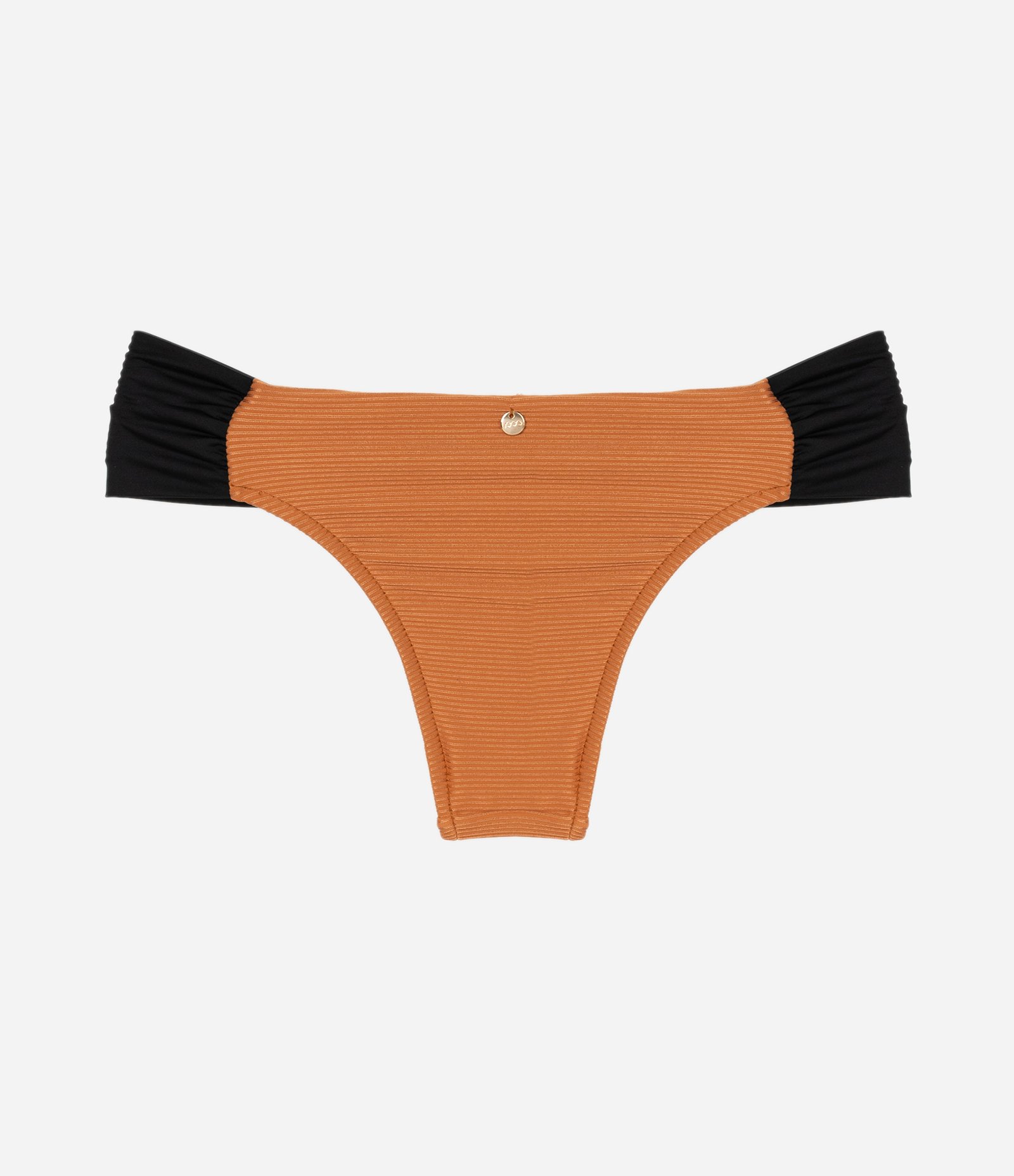 Biquíni Calcinha em Microfibra com Lateral Drapeada Terracota 2