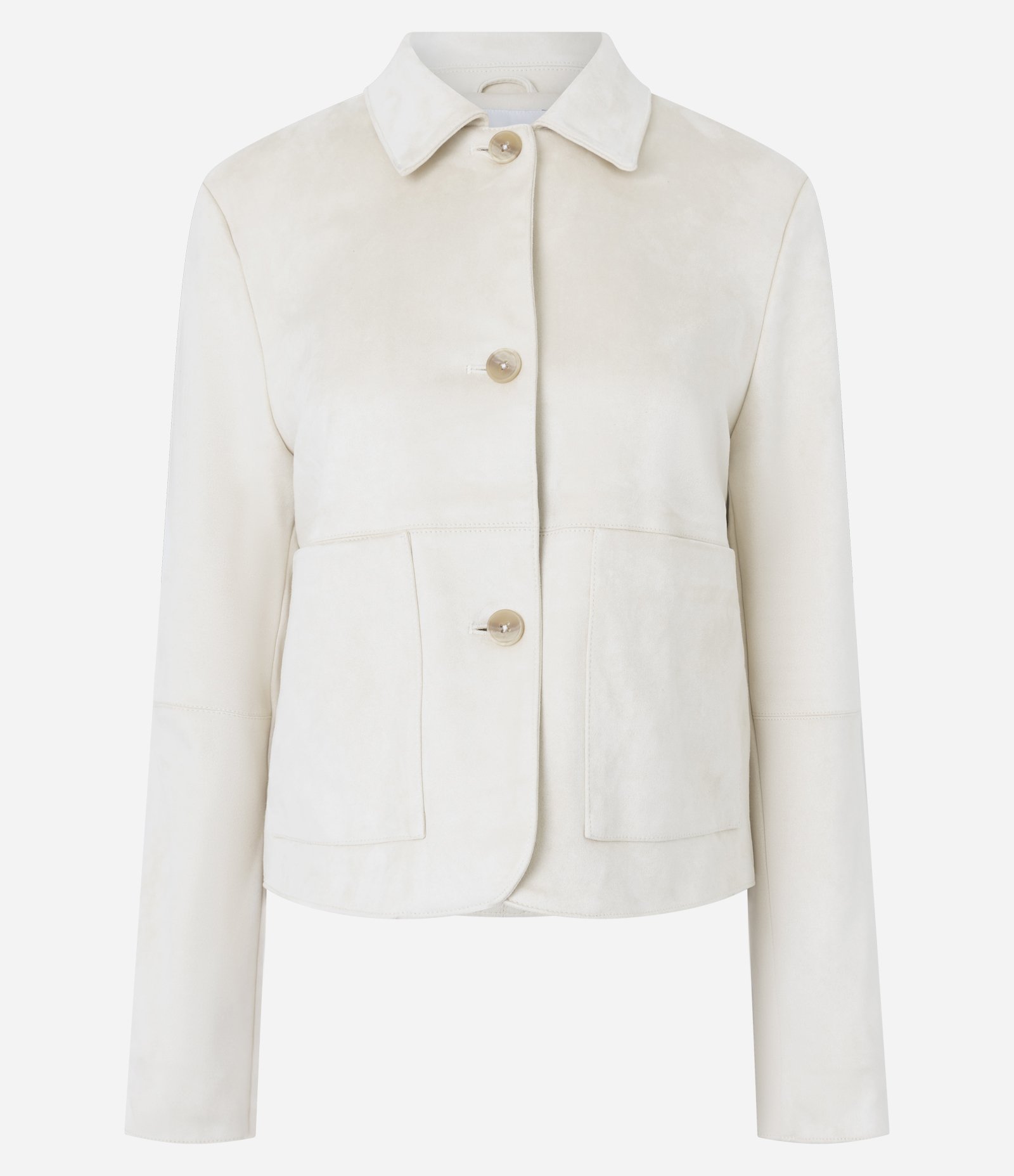 Jaqueta em Suede com Bolsos Frontais Off White 1