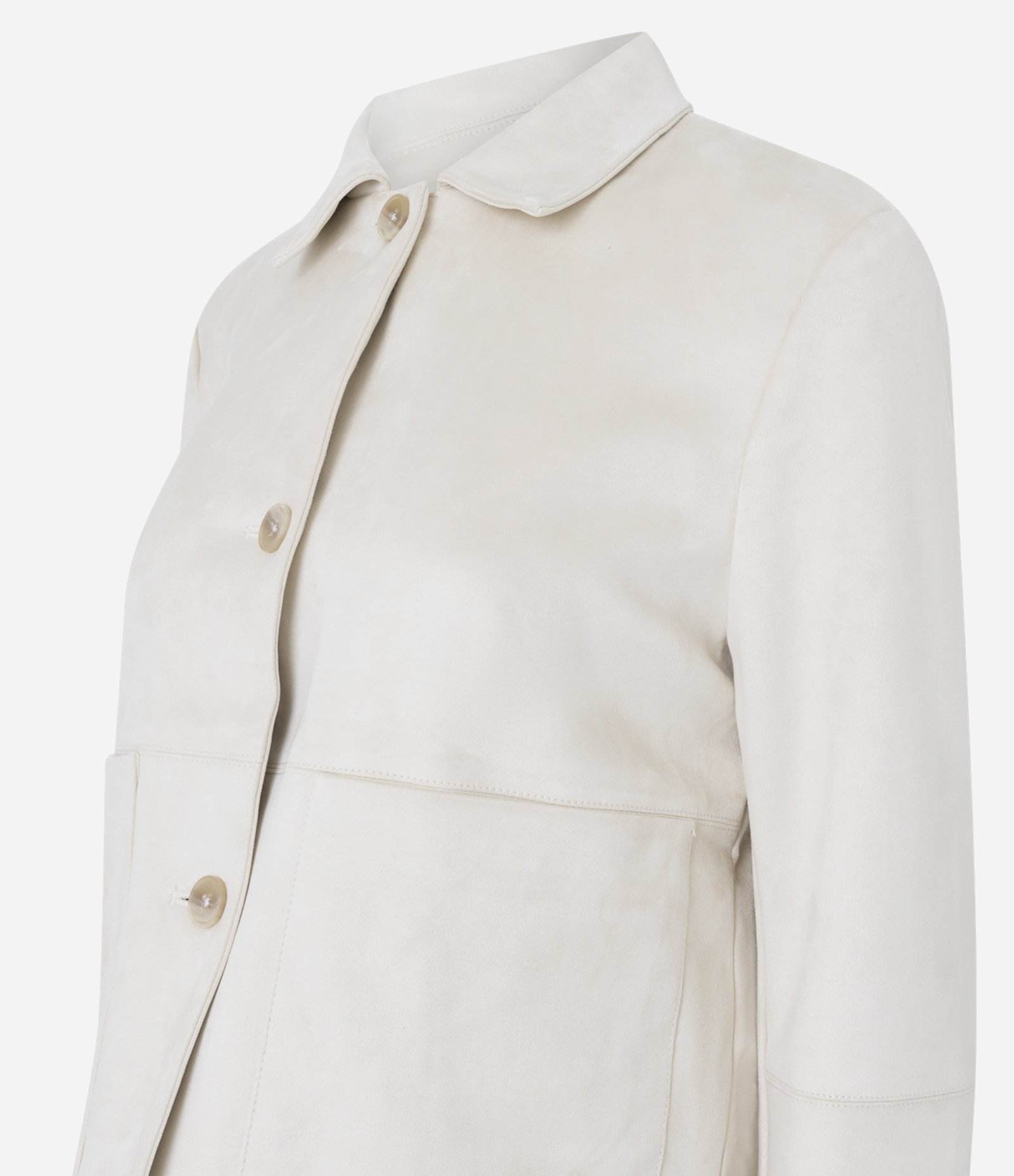 Jaqueta em Suede com Bolsos Frontais Off White 2