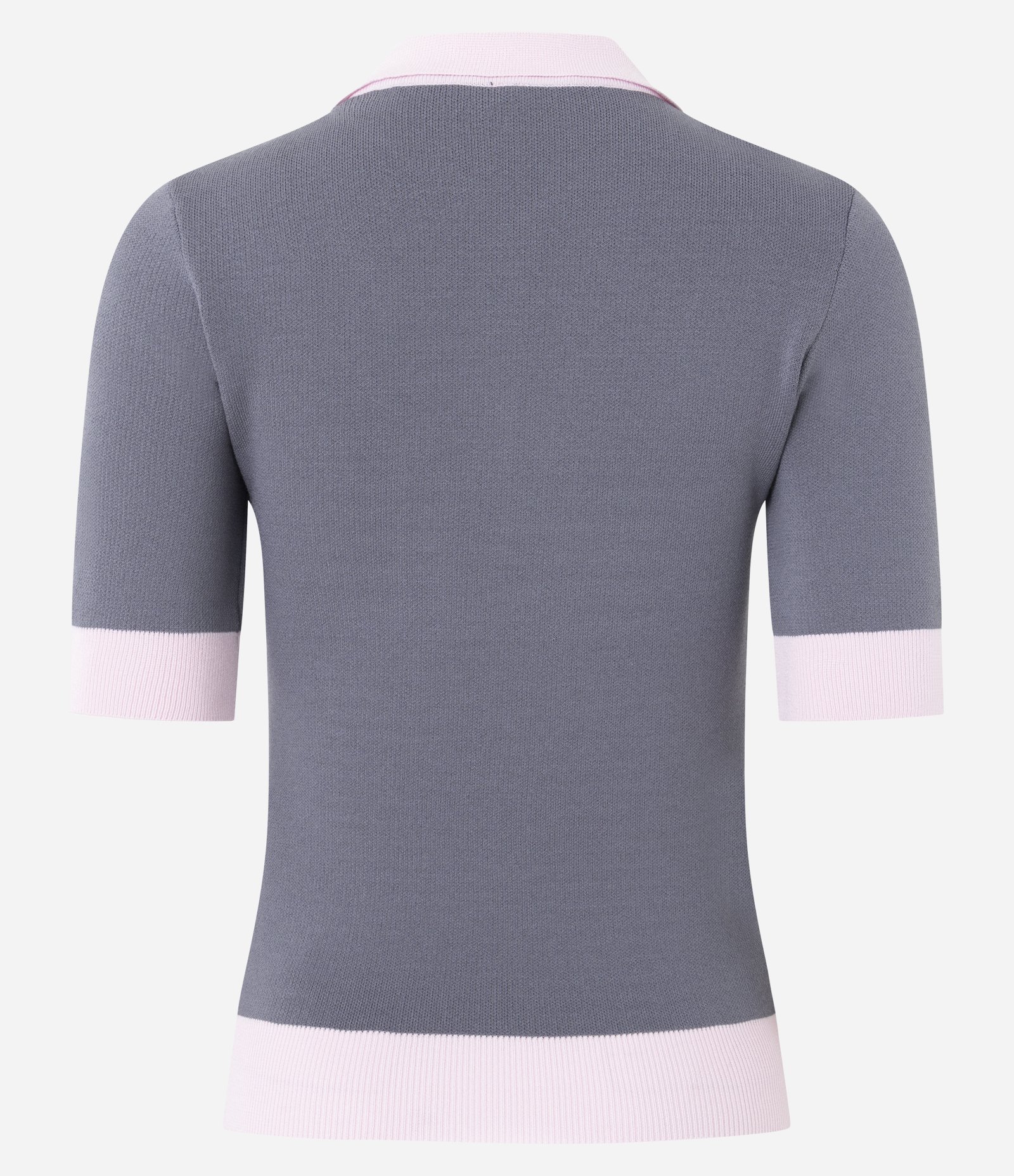 Blusa em Tricô com Gola Polo Cinza 6