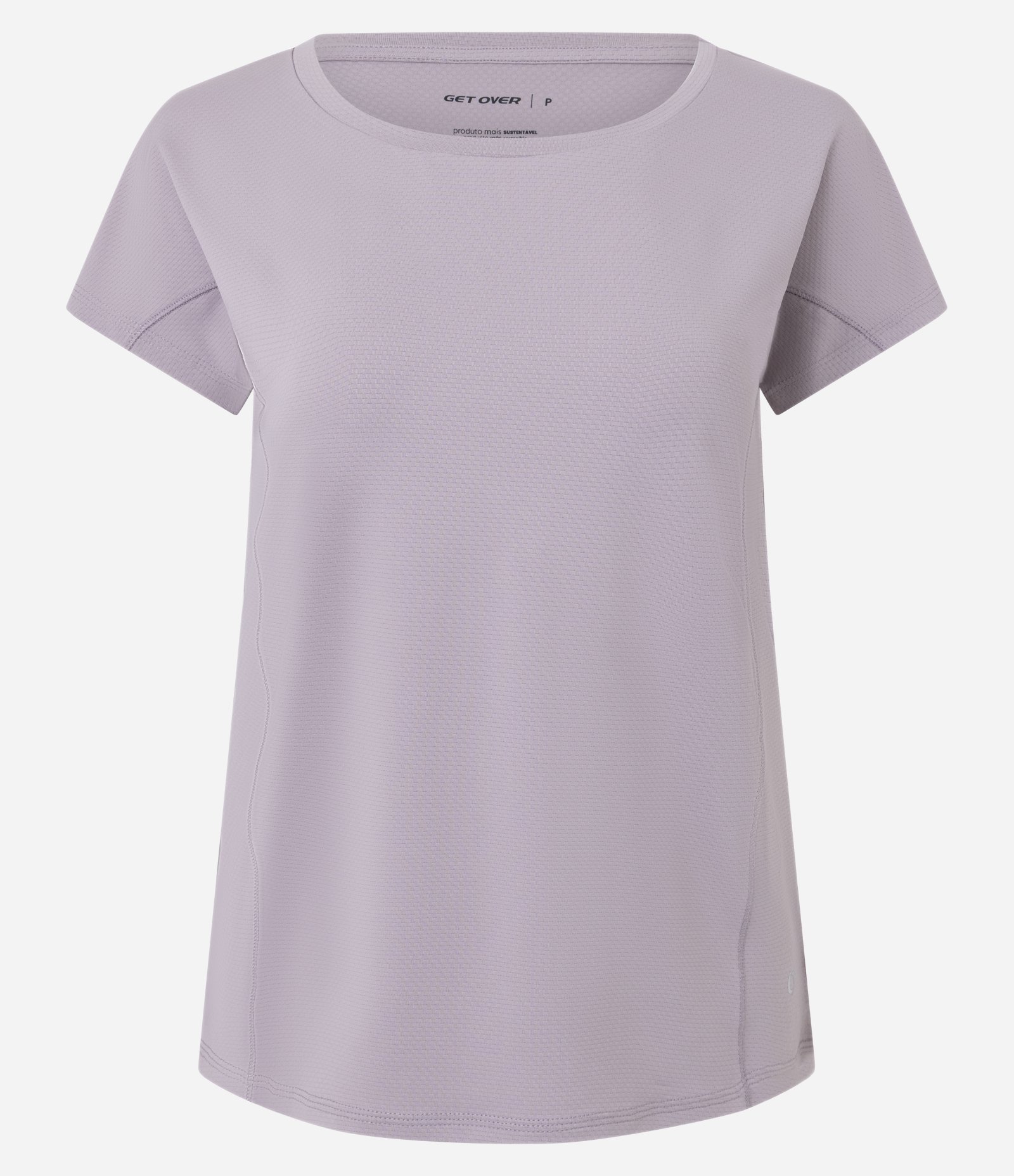 Camiseta Esportiva em Microfibra Texturizada Lilás 4
