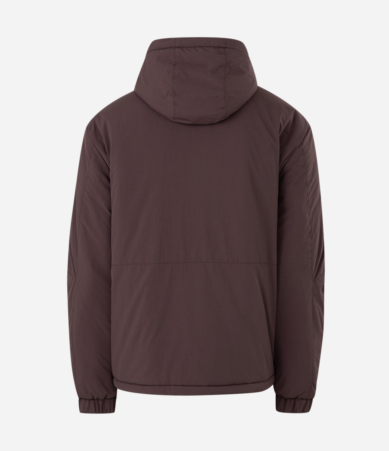 Jaqueta Masculina Parka Outdoor com Capuz e Recortes Marrom 2