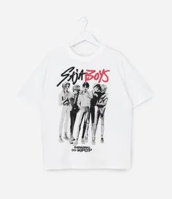 Camiseta Infantil com Estampa Saja Boys Guerreiras do K-Pop – Tam 5 A 16 Anos