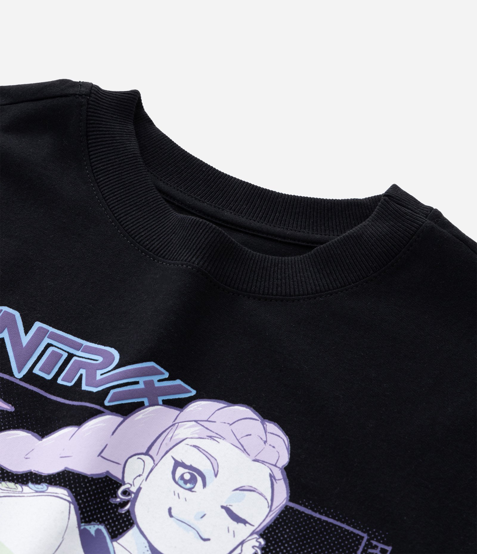 Camiseta Infantil Com Estampa Guerreiras do K Pop – Tam 5 A 16 Anos Preto 4