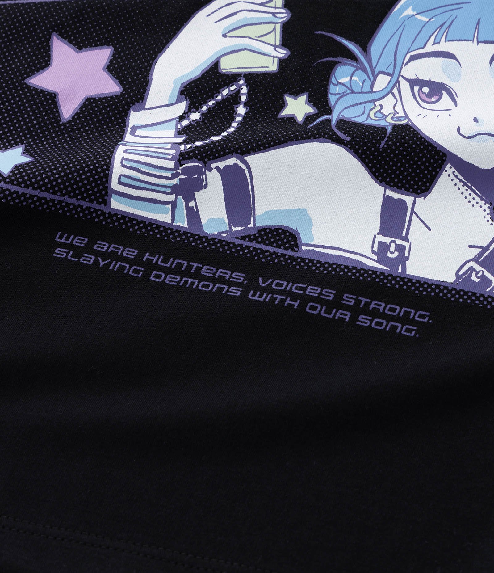 Camiseta Infantil Com Estampa Guerreiras do K Pop – Tam 5 A 16 Anos Preto 5