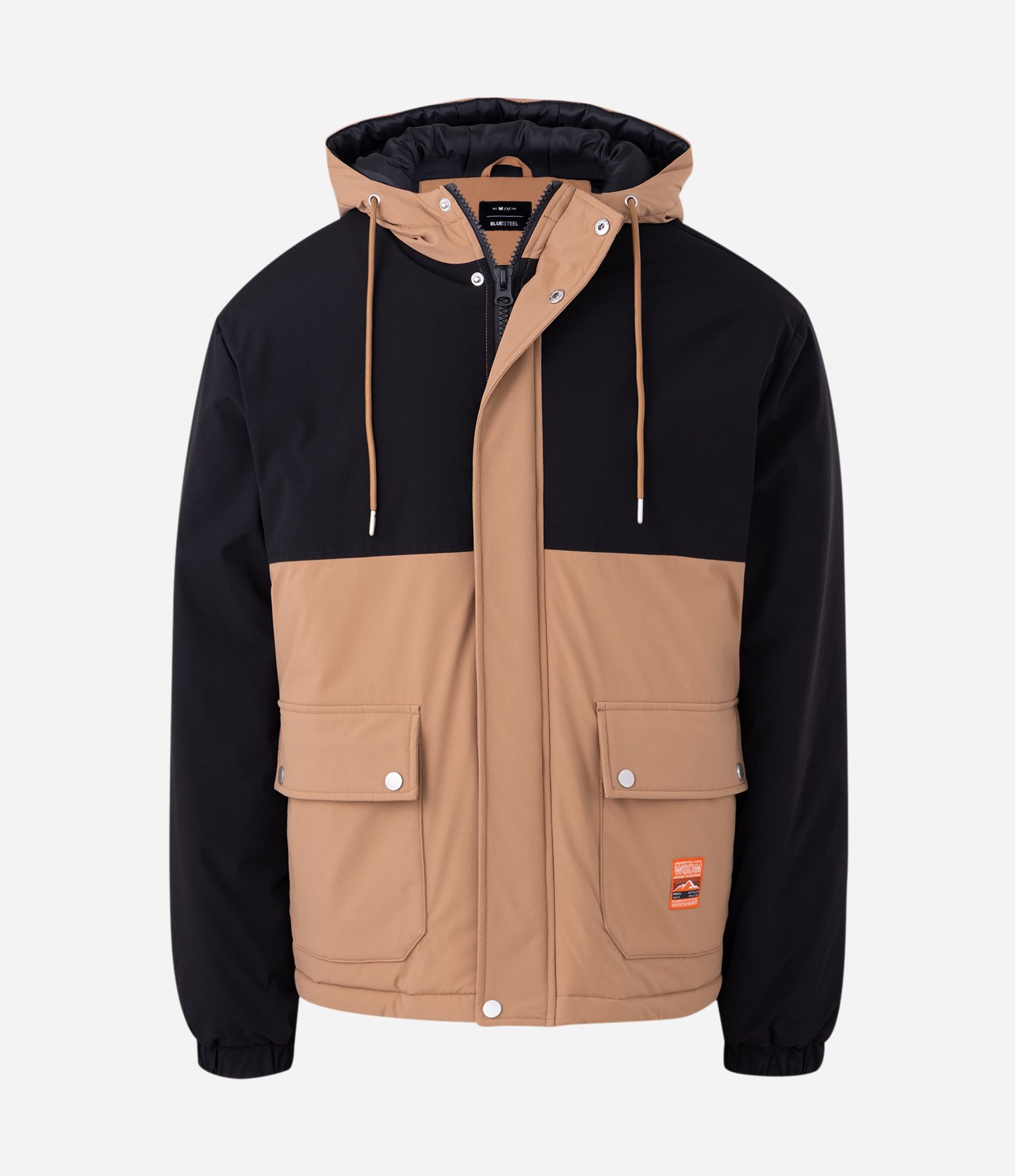 Jaqueta Masculina Parka Outdoor com Bolsos Marrom 1