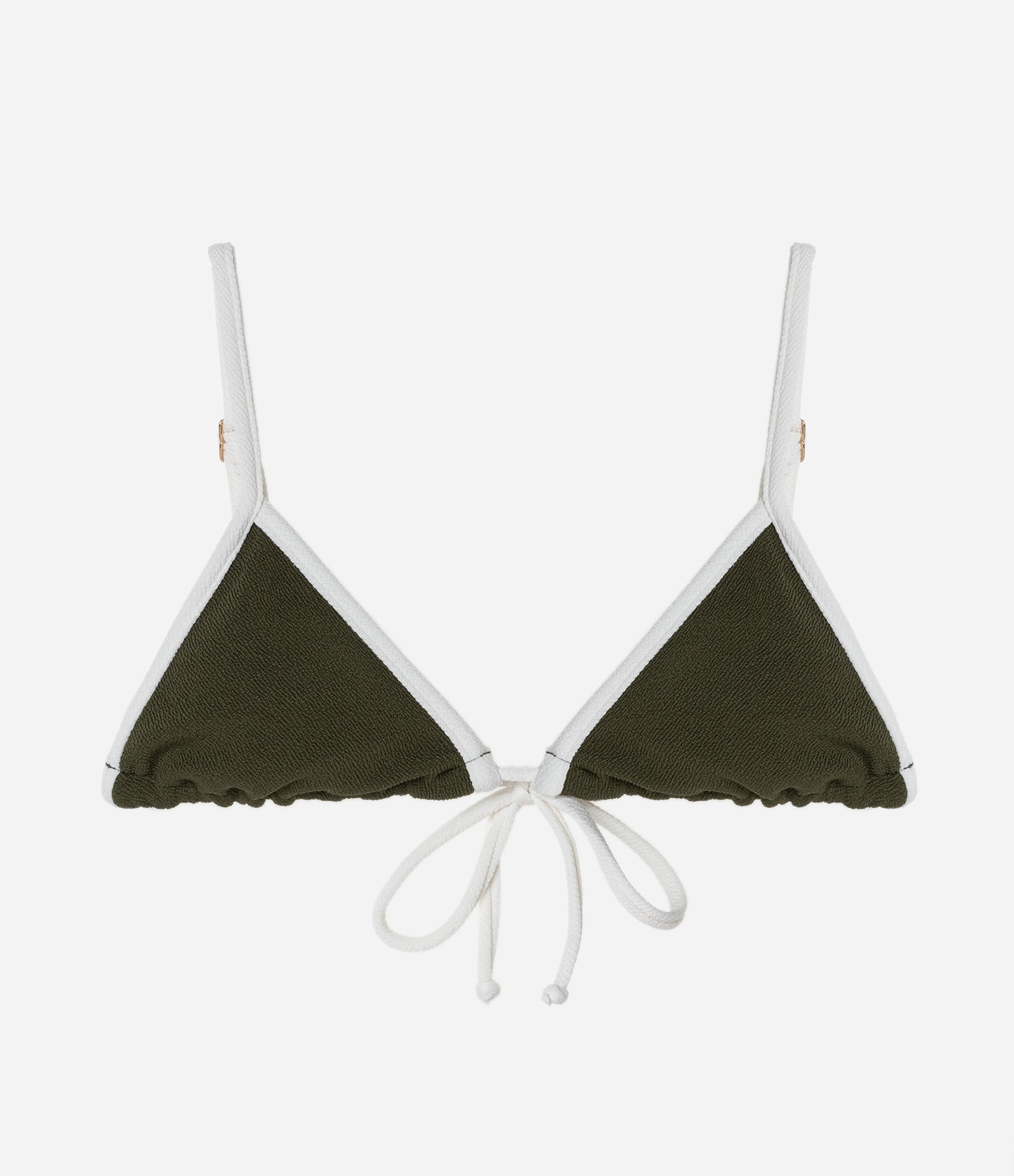 Biquíni Top Cortininha em Crepe com Viés Contrastante Verde 4