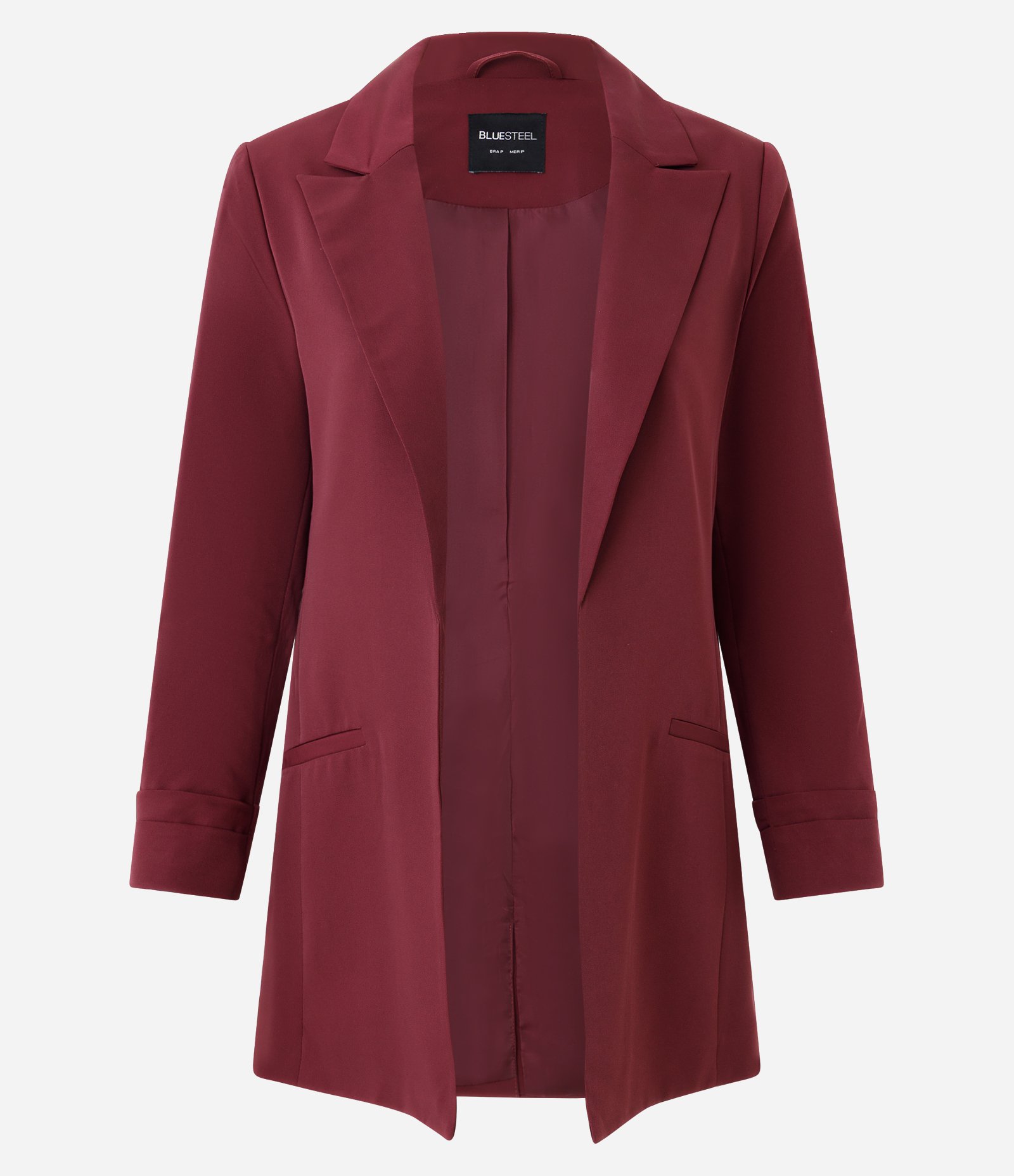 Blazer Alongado em Alfaiataria com Pregas no Punho Vermelho 5