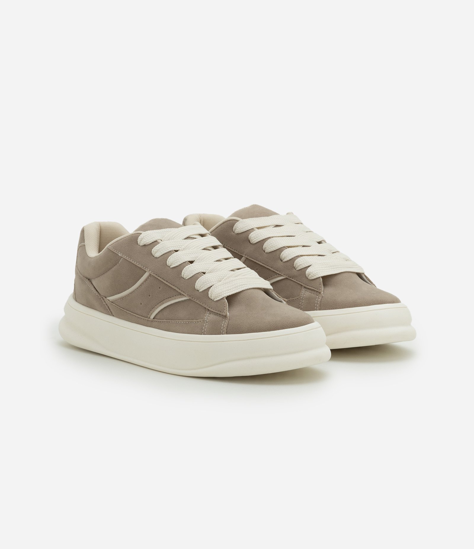 Tênis Skater em Material Sintético com Cadarço Fat Lace Cinza e Verde 2