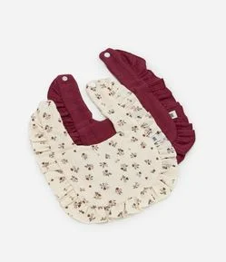 Kit 02 Babadores Infantil Floral – Tam Ú