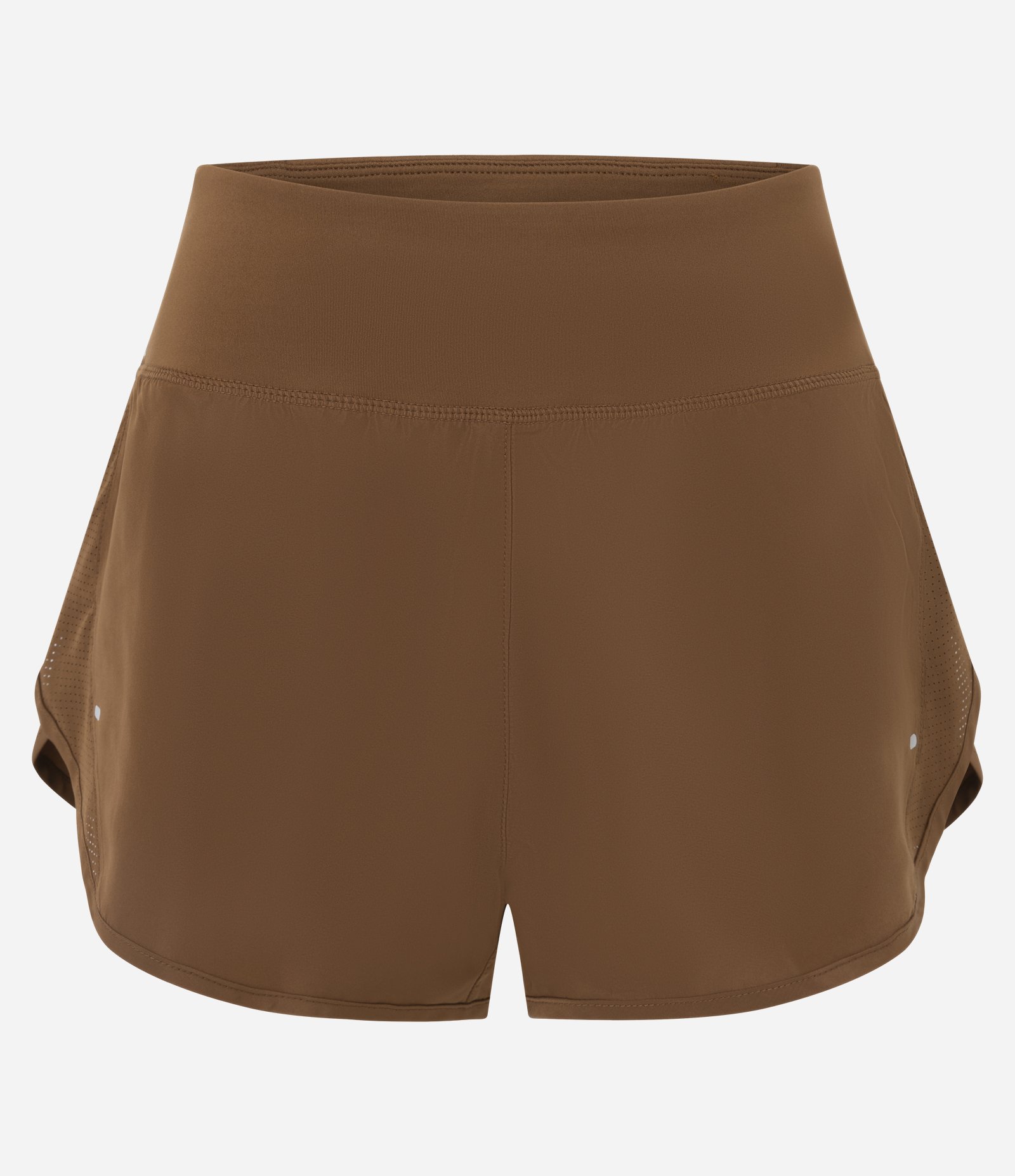 Bermuda Runner Esportiva em Microfibra com Bolso Funcional Marrom 1