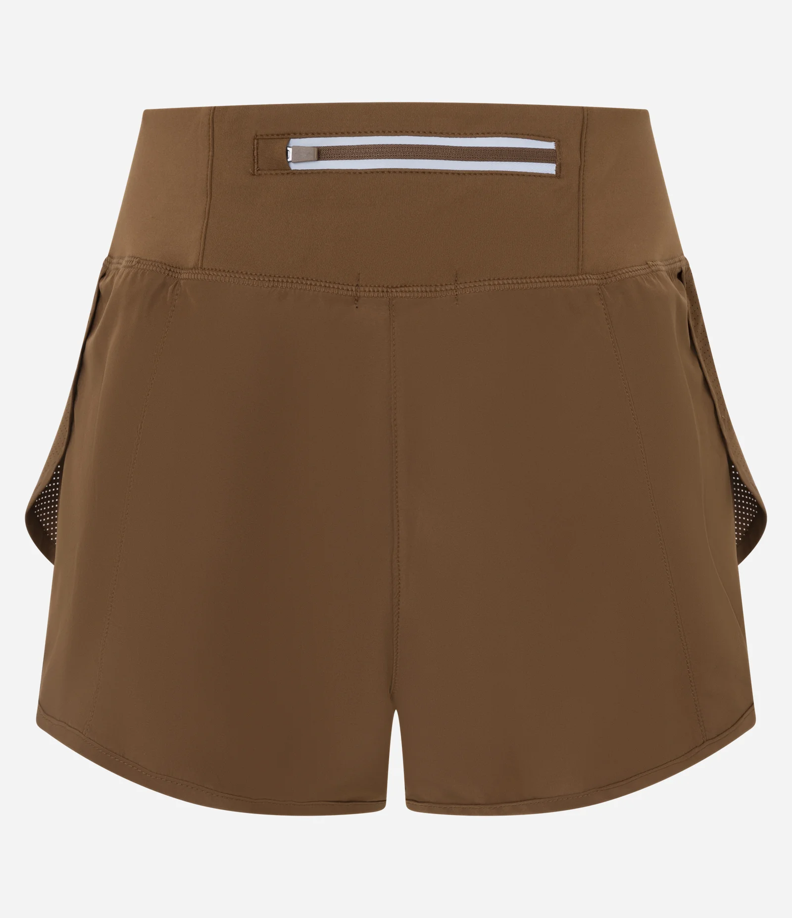 Bermuda Runner Esportiva em Microfibra com Bolso Funcional Marrom 2