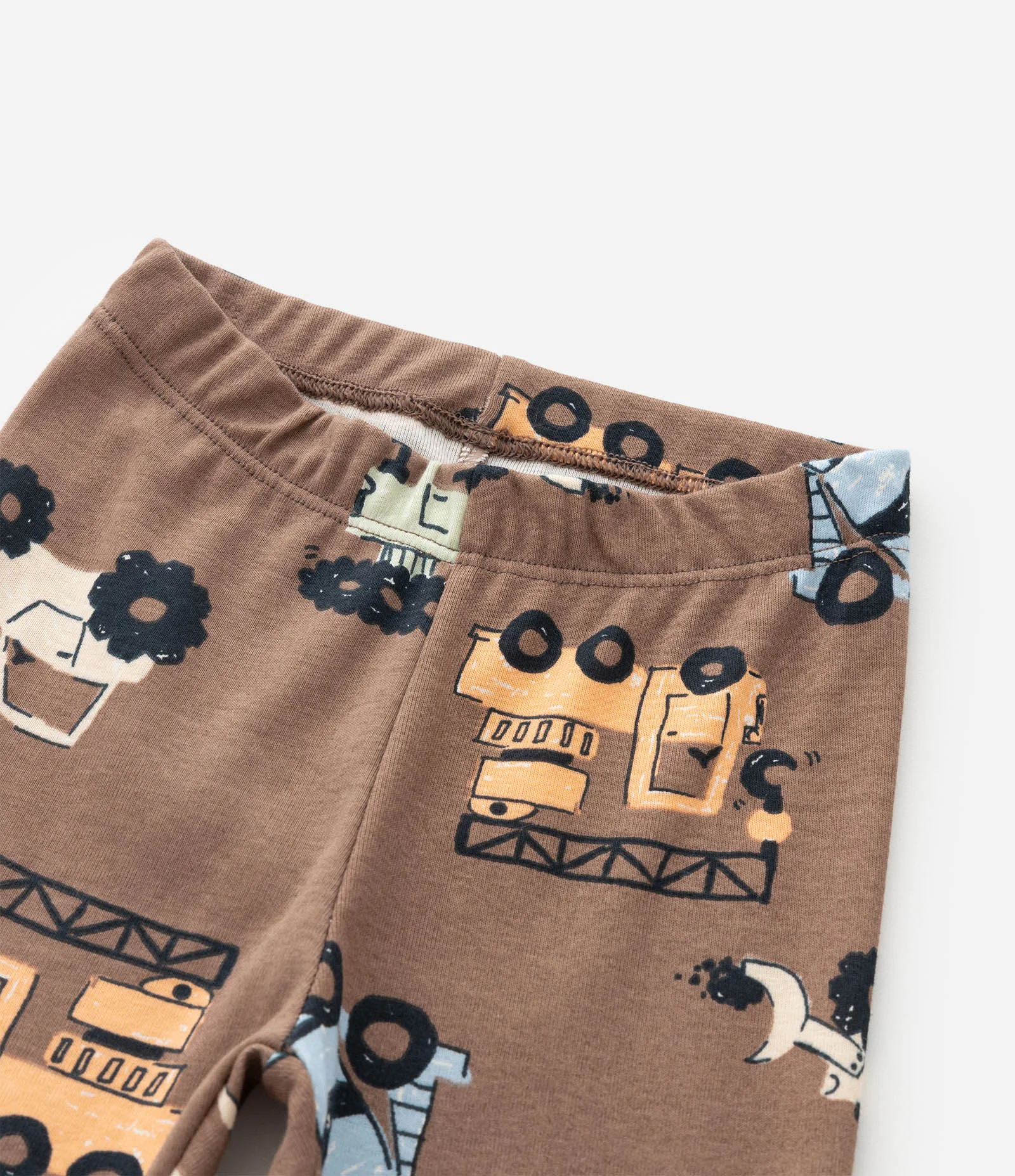 Pijama Infantil com Estampa de Tratores – Tam 1 a 6 Anos Marrom 8