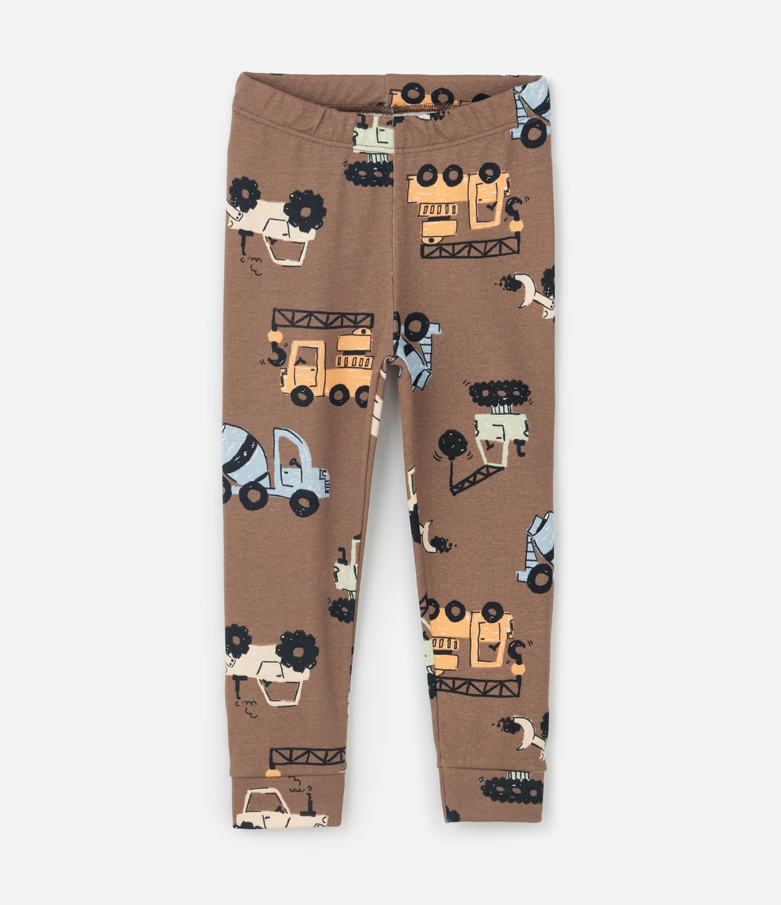 Pijama Infantil com Estampa de Tratores – Tam 1 a 6 Anos Marrom 4