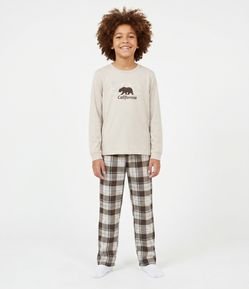 Pijama Infantil Longo com Estampa Urso da California – Tam 7 a 16 Anos