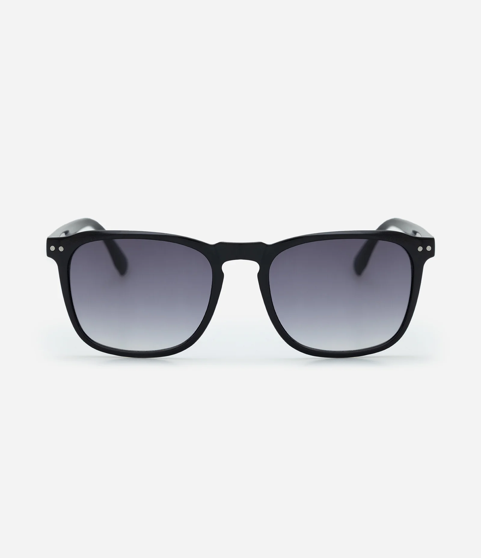 Óculos de Sol Quadrado com Detalhe Metálico Preto 3