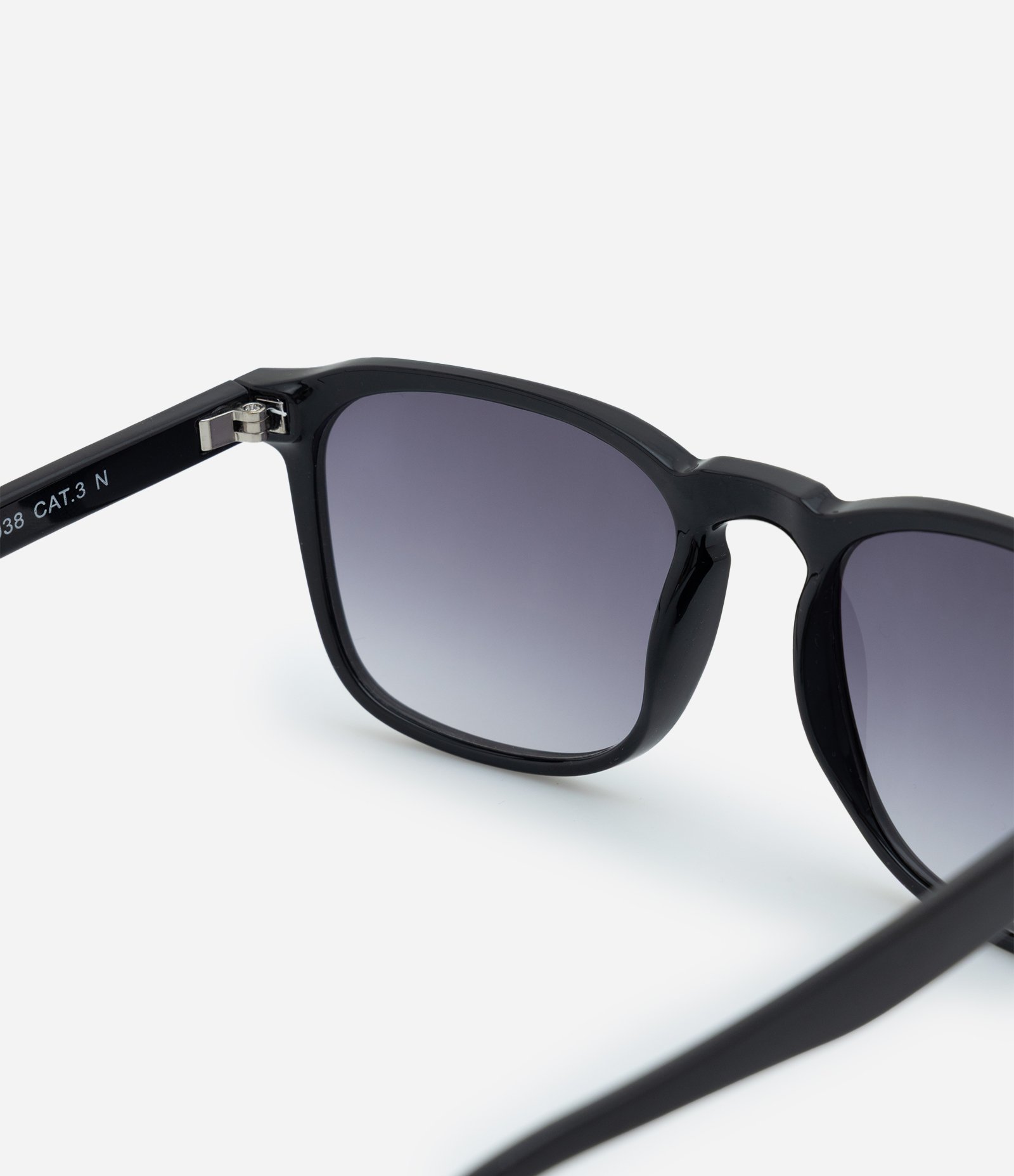 Óculos de Sol Quadrado com Detalhe Metálico Preto 4