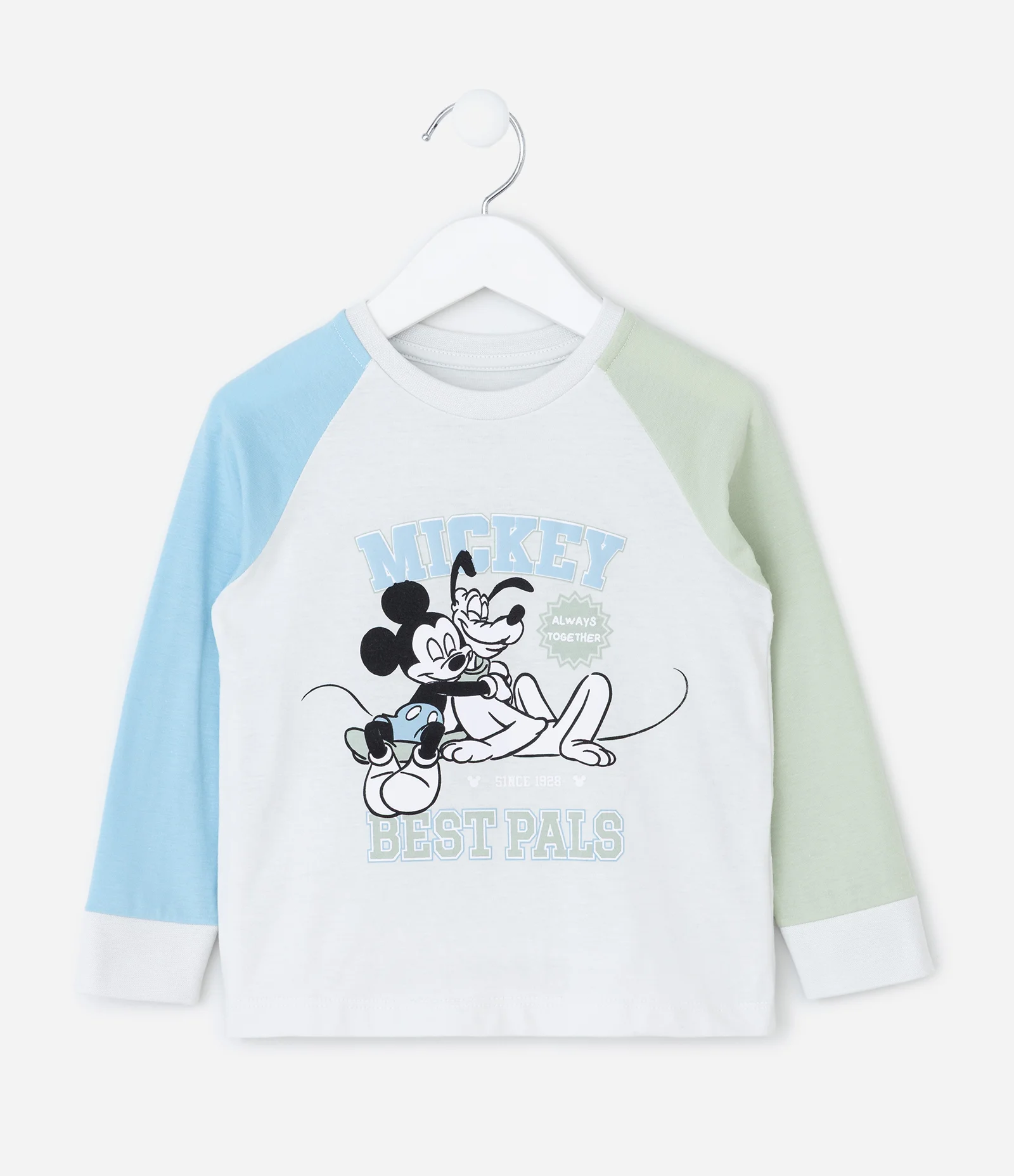 Pijama Infantil com Estampa Mickey e Pluto – Tam 1 a 4 Anos Azul Claro 3