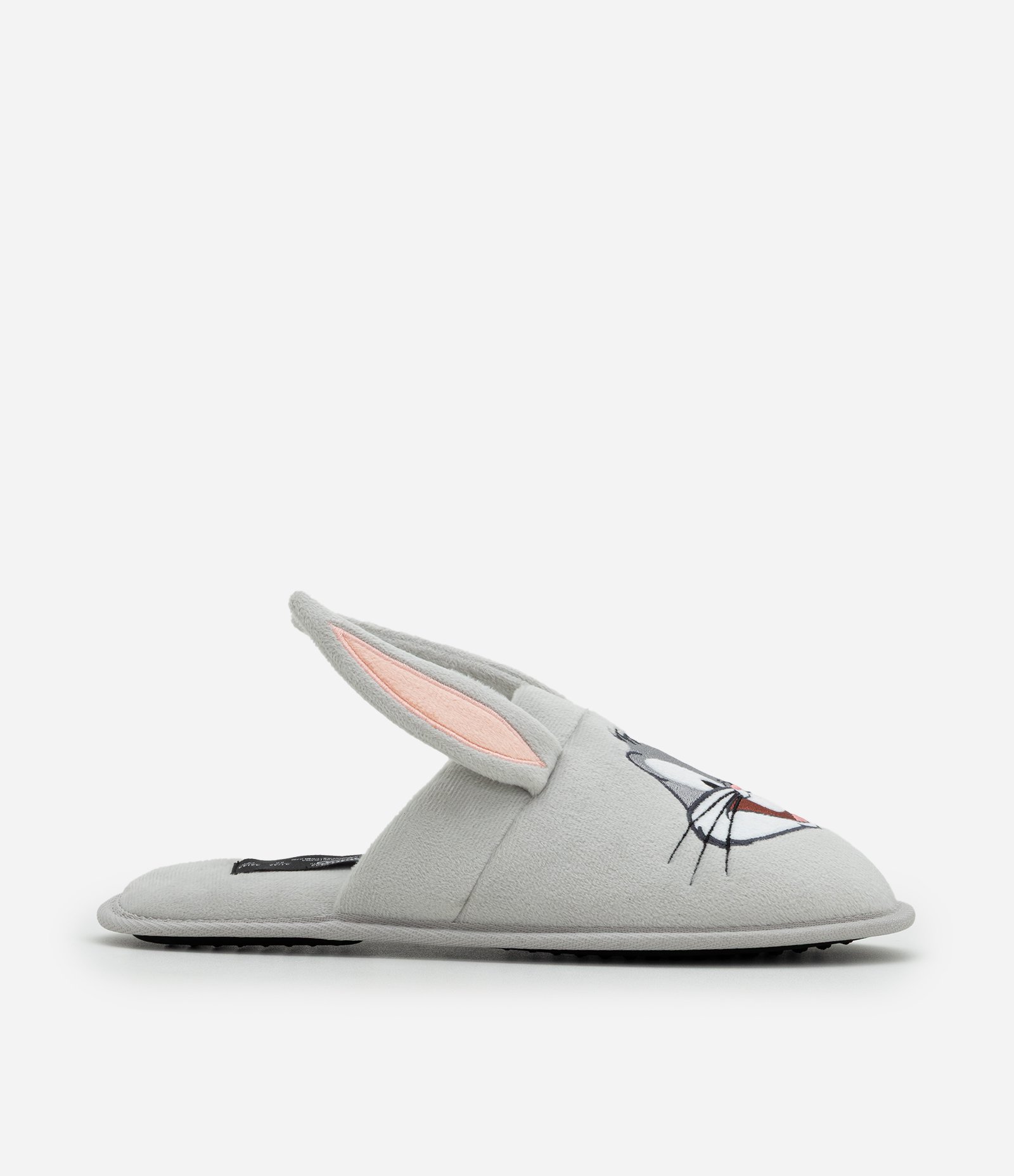 Pantufa Chinelo com Estampa do Pernalonga Cinza 2