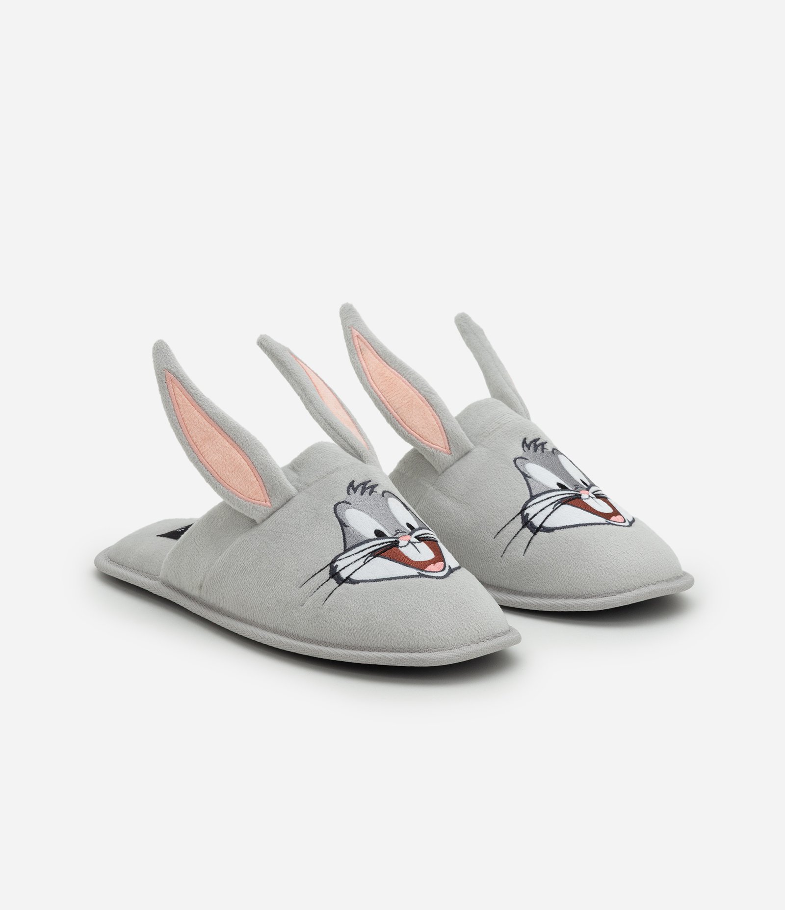 Pantufa Chinelo com Estampa do Pernalonga Cinza 3