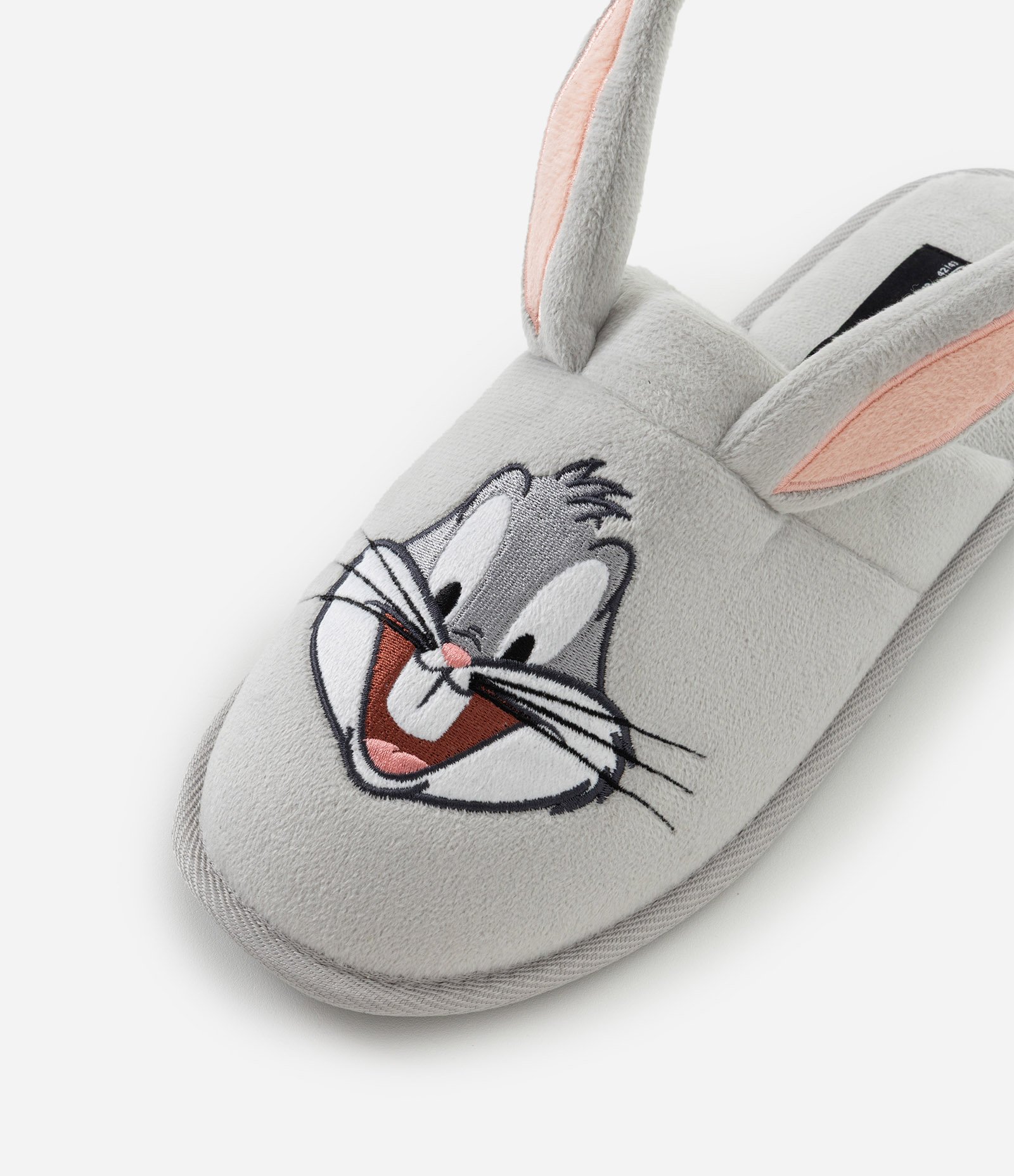 Pantufa Chinelo com Estampa do Pernalonga Cinza 6