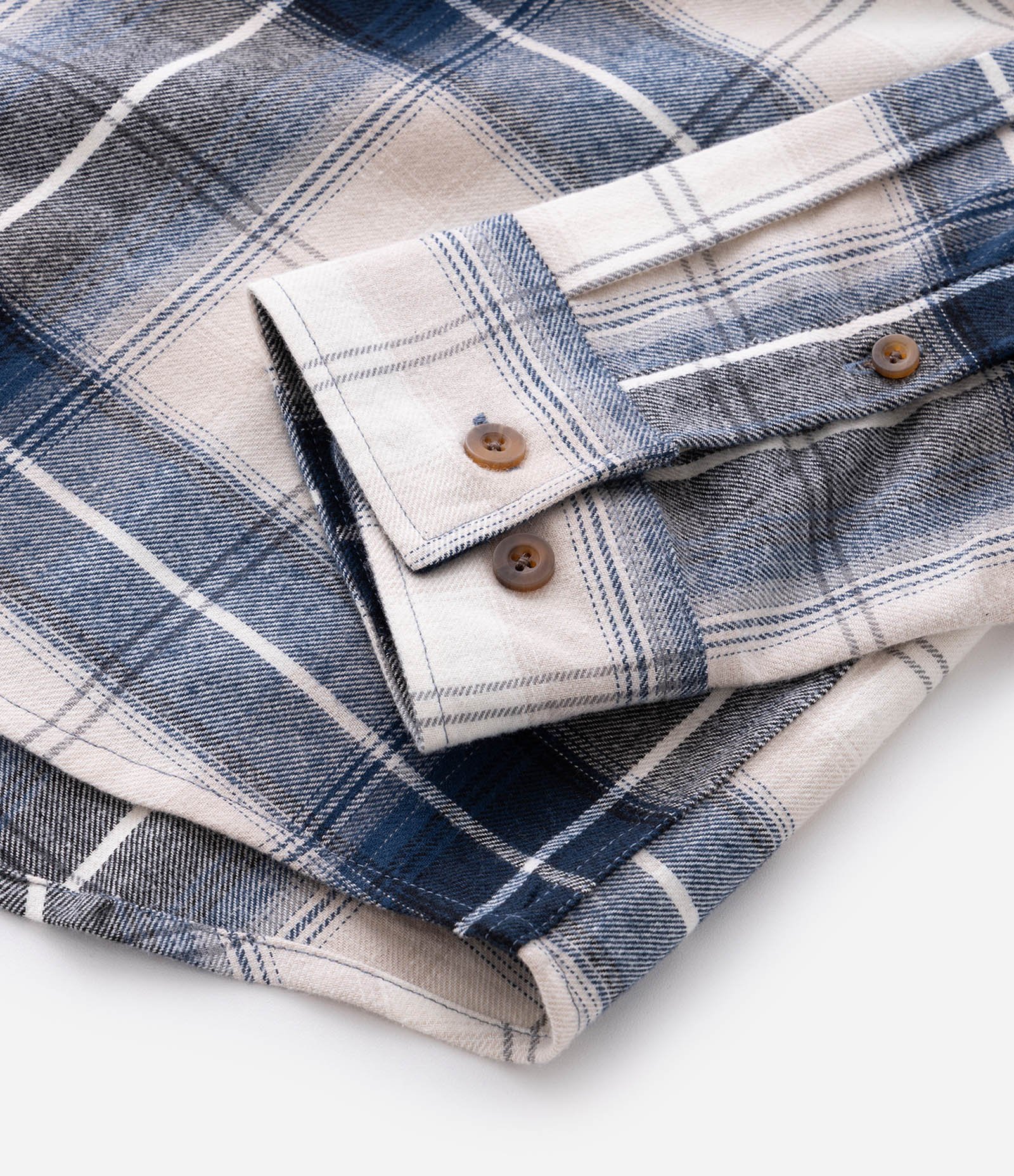 Camisa Comfort em Flanela e Estampa Xadrez Azul 4