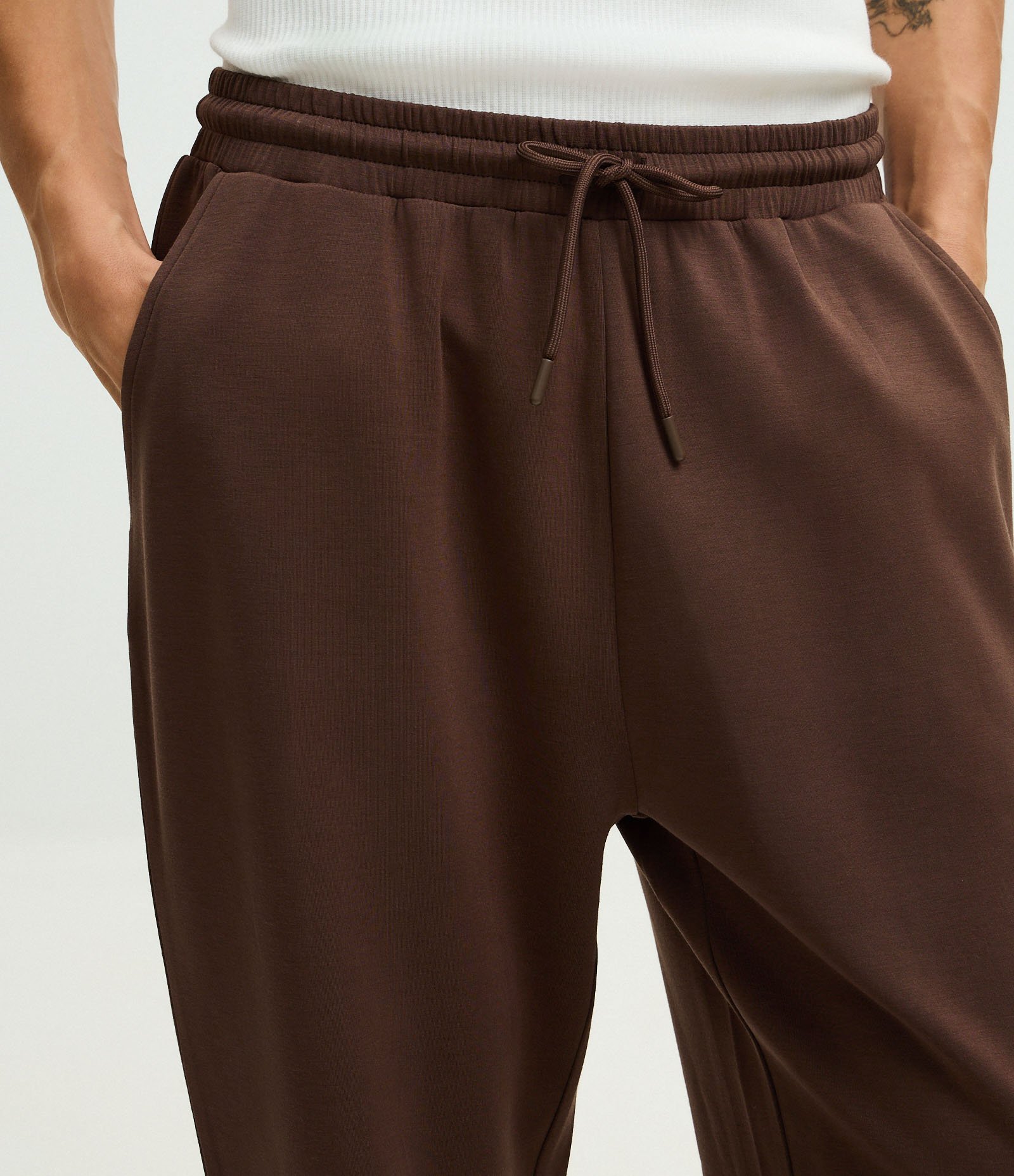 Calça Jogger de Pijama em Modal Marrom 3