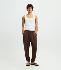 Calça Jogger de Pijama em Modal