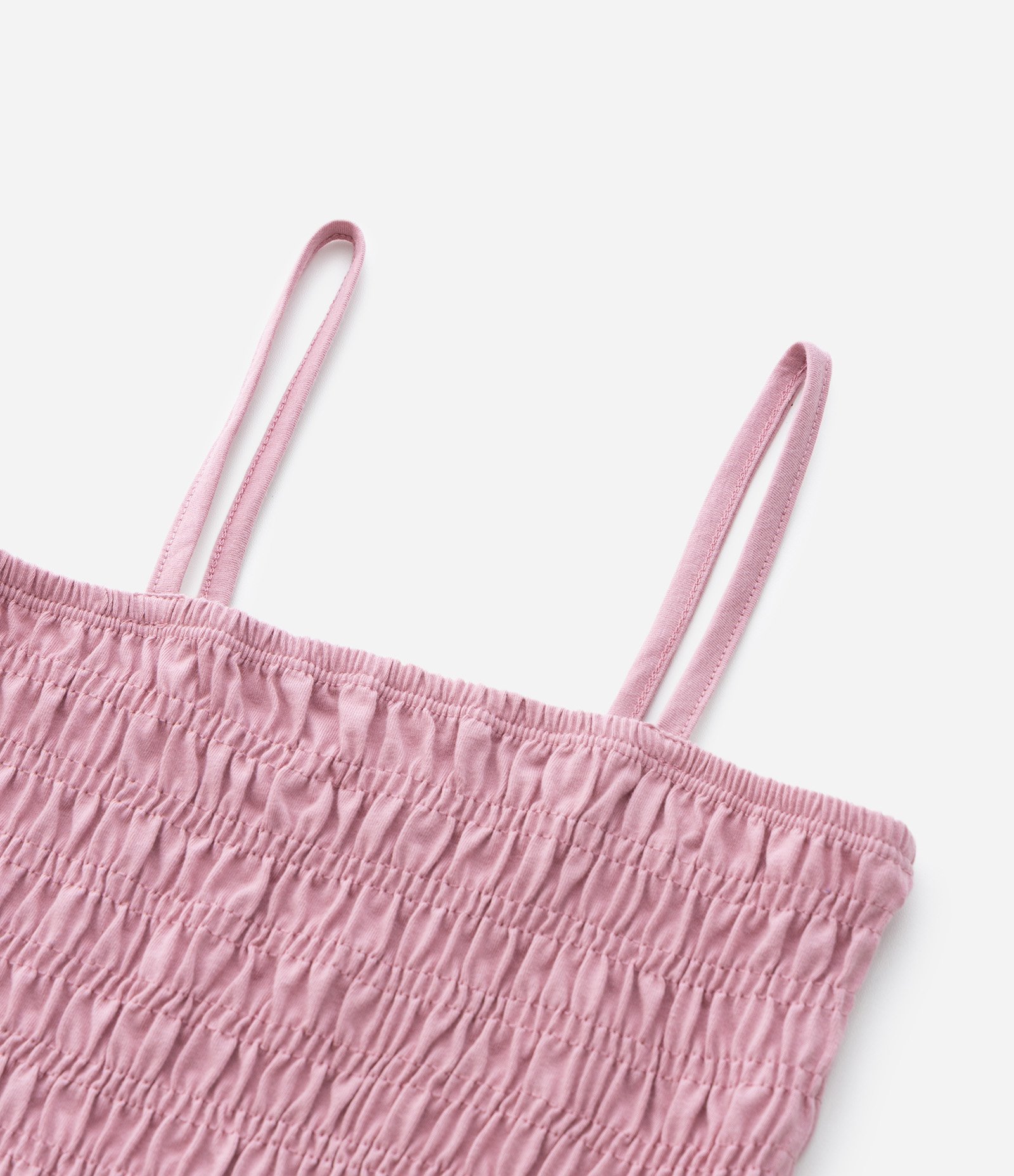 Blusa Infantil com Alças e Detalhe de Lástex – Tam 7 a 16 Anos Rosa Claro 5