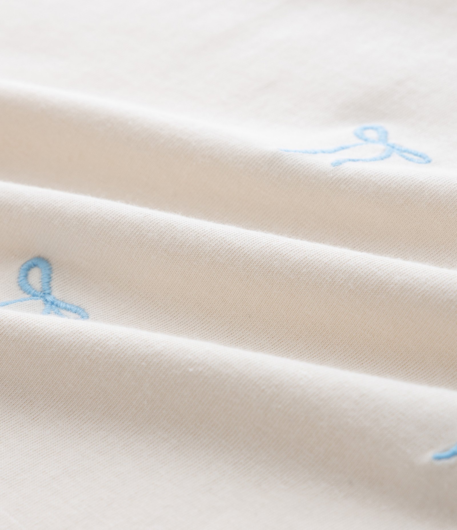 Camiseta Infantil com Bordado de Laços – Tam 5 a 14 Anos Off White 4